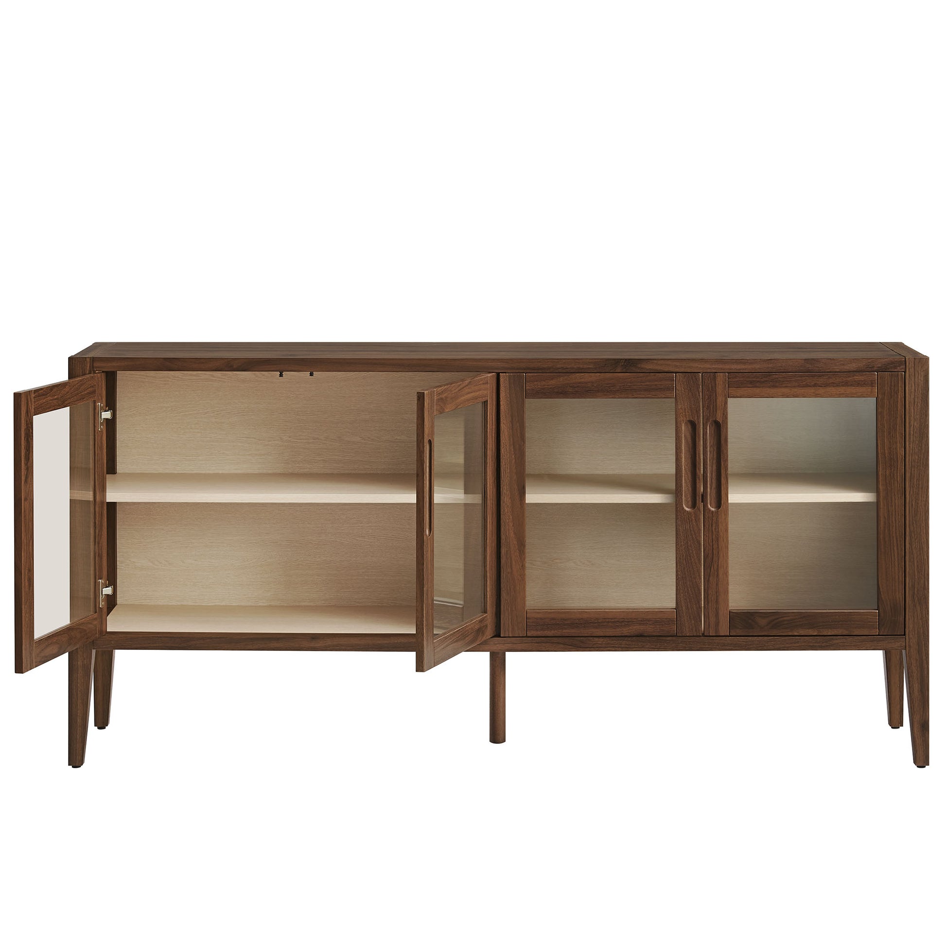 Nell 72" Glass Door Sideboard Storage Display Cabinet by Modway - Best Buy Furniture