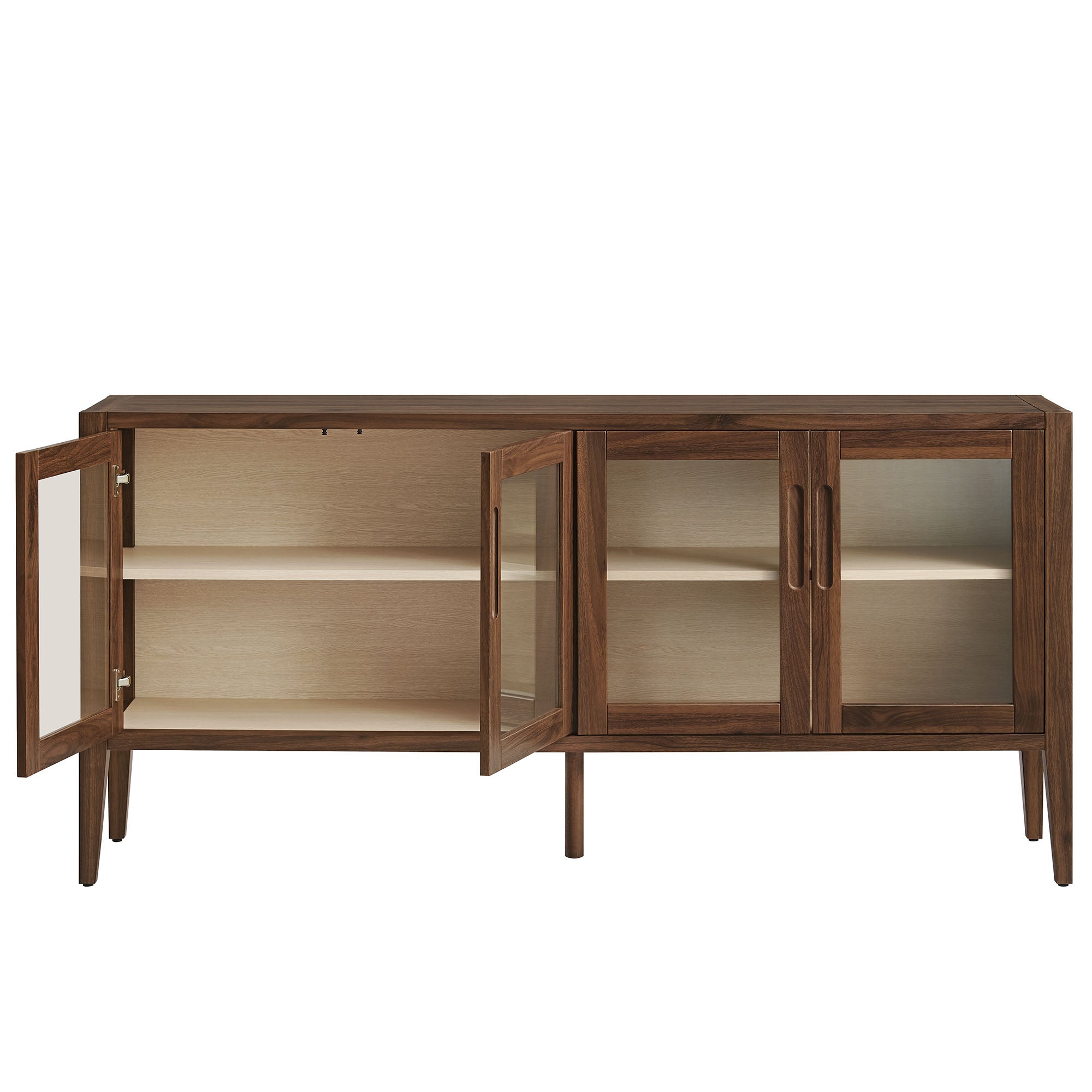 Nell 72" Glass Door Sideboard Storage Display Cabinet by Modway - Best Buy Furniture