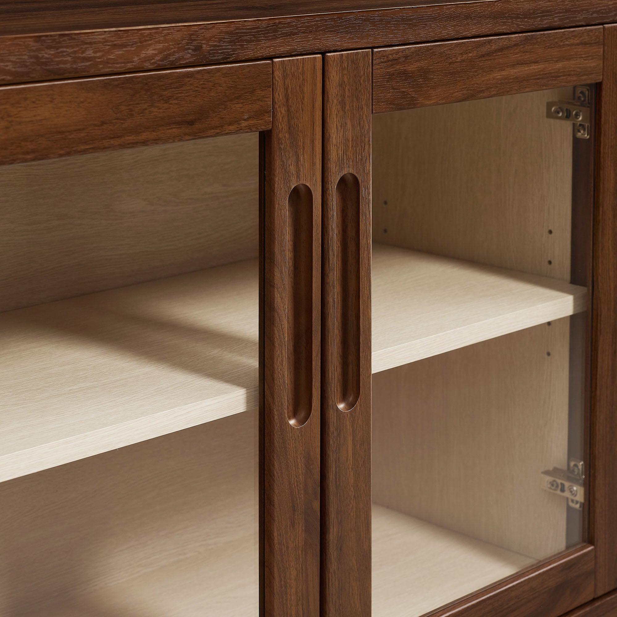 Nell 72" Glass Door Sideboard Storage Display Cabinet by Modway - Best Buy Furniture