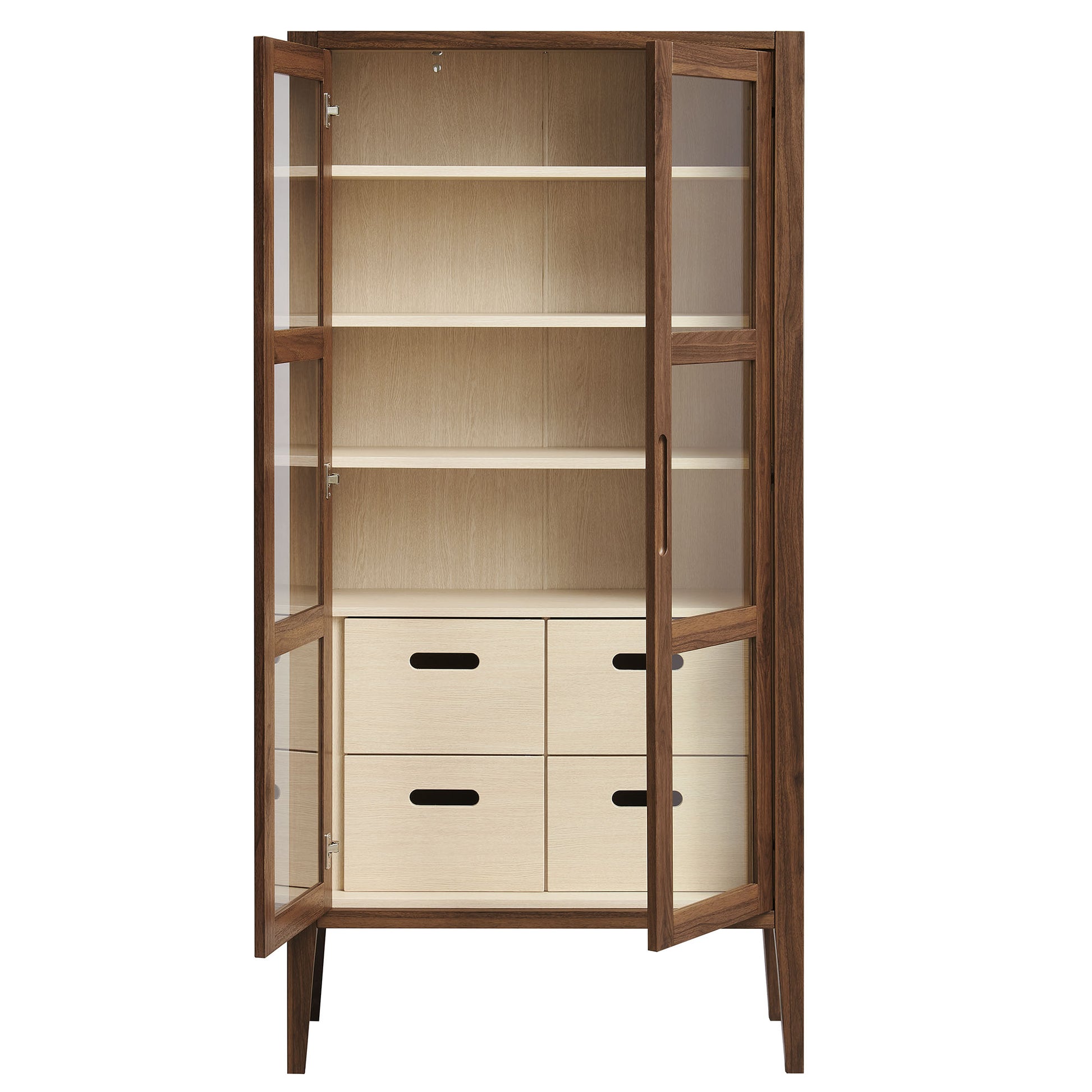 Nell 71" Glass Door Tall Display Storage Cabinet by Modway - Best Buy Furniture