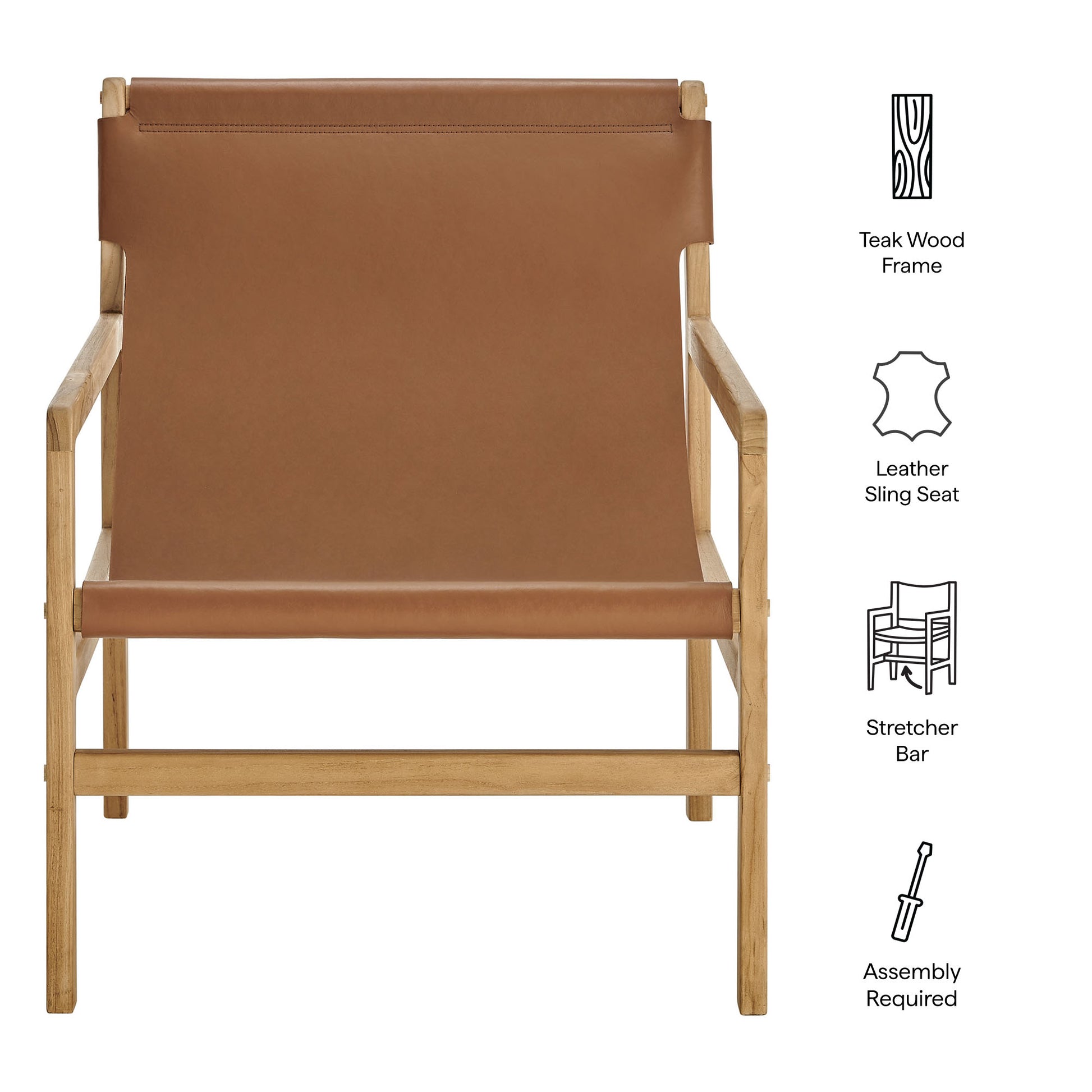 Sonora Leather Sling Chair by Modway - Best Buy Furniture