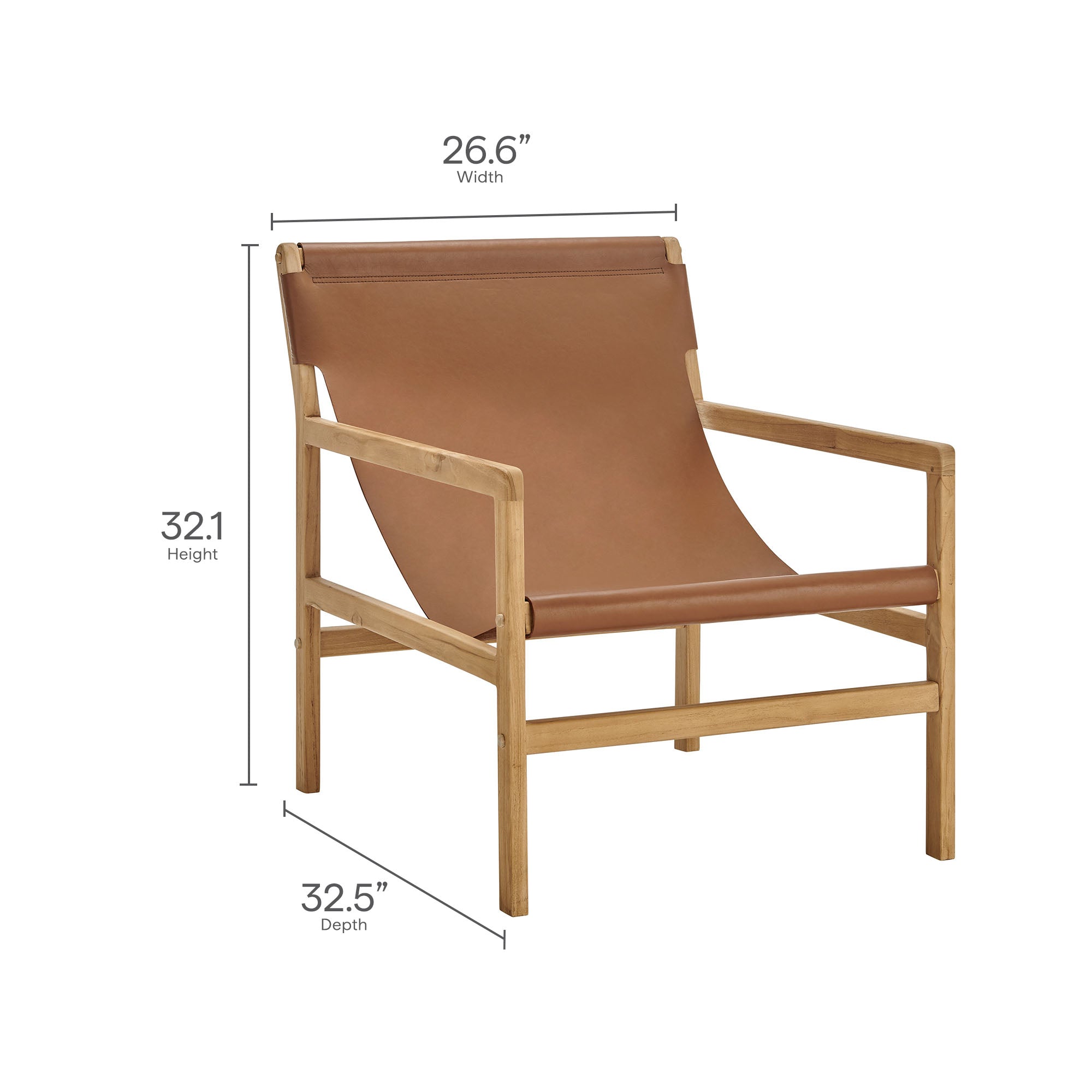 Sonora Leather Sling Chair by Modway - Best Buy Furniture