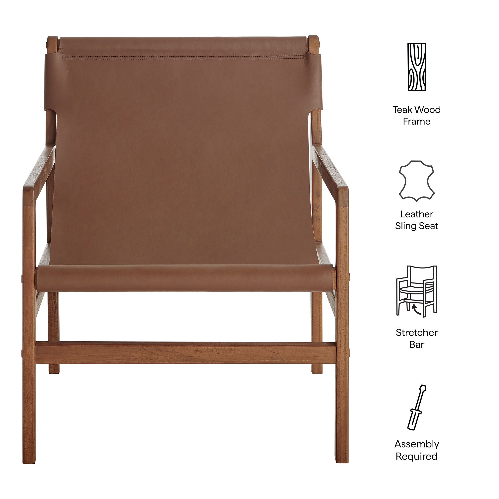 Sonora Leather Sling Chair by Modway - Best Buy Furniture