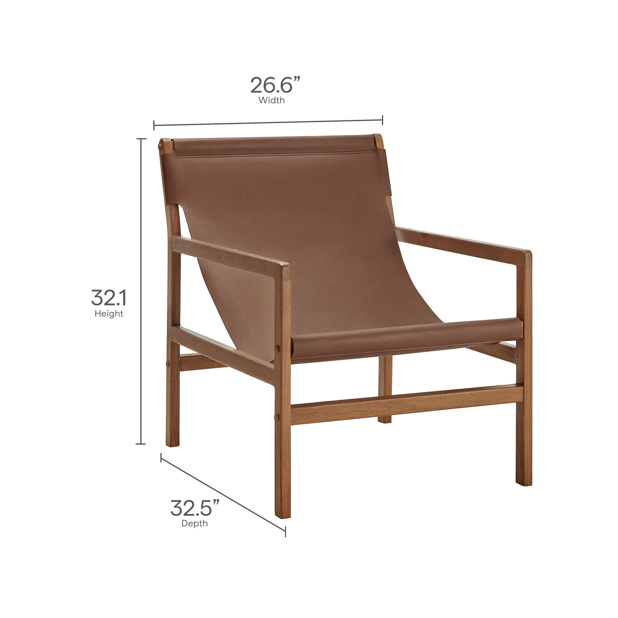 Sonora Leather Sling Chair by Modway - Best Buy Furniture