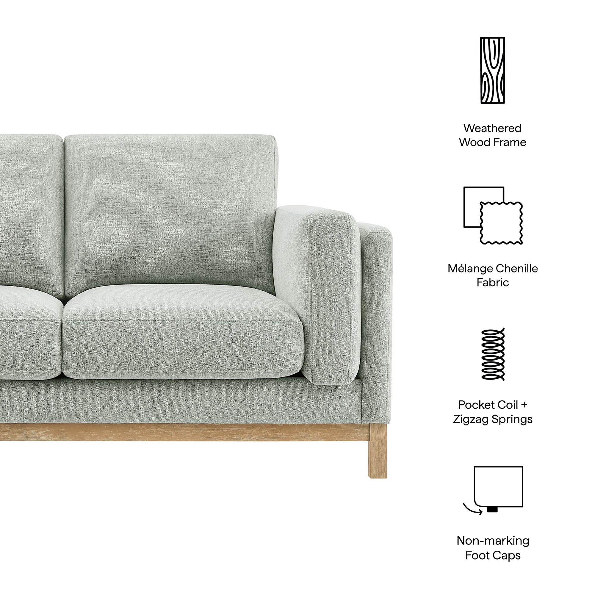 Roscoe 63 inch Fabric Loveseat by Modway - Best Buy Furniture