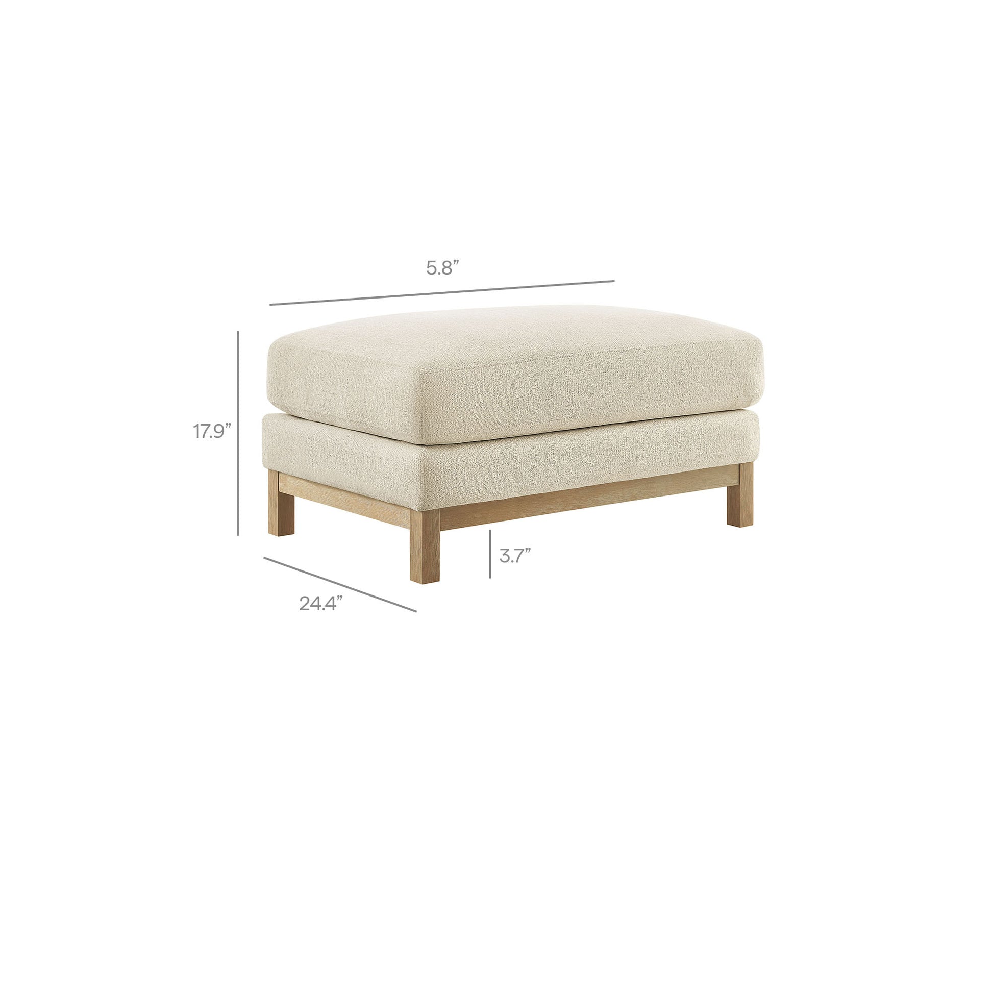 Roscoe Fabric Ottoman by Modway - Best Buy Furniture