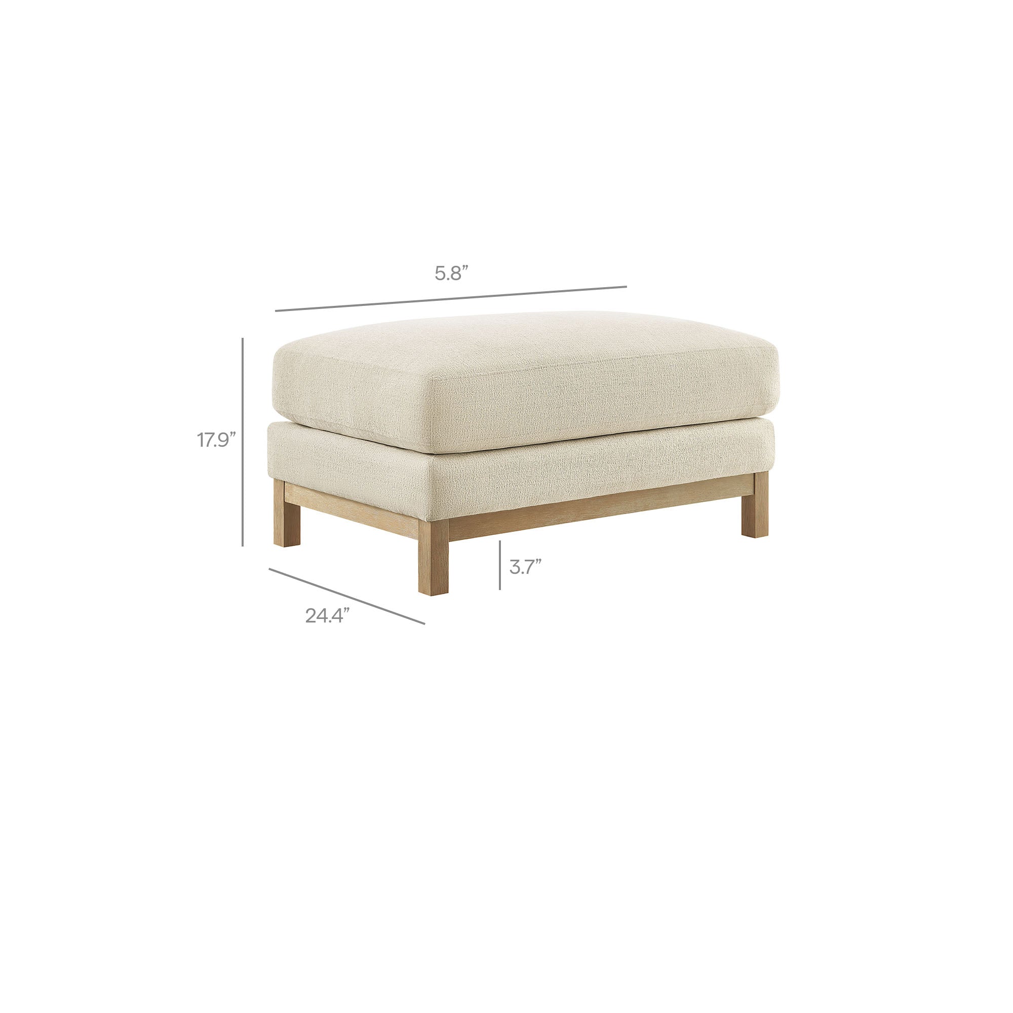 Roscoe Fabric Ottoman by Modway - Best Buy Furniture