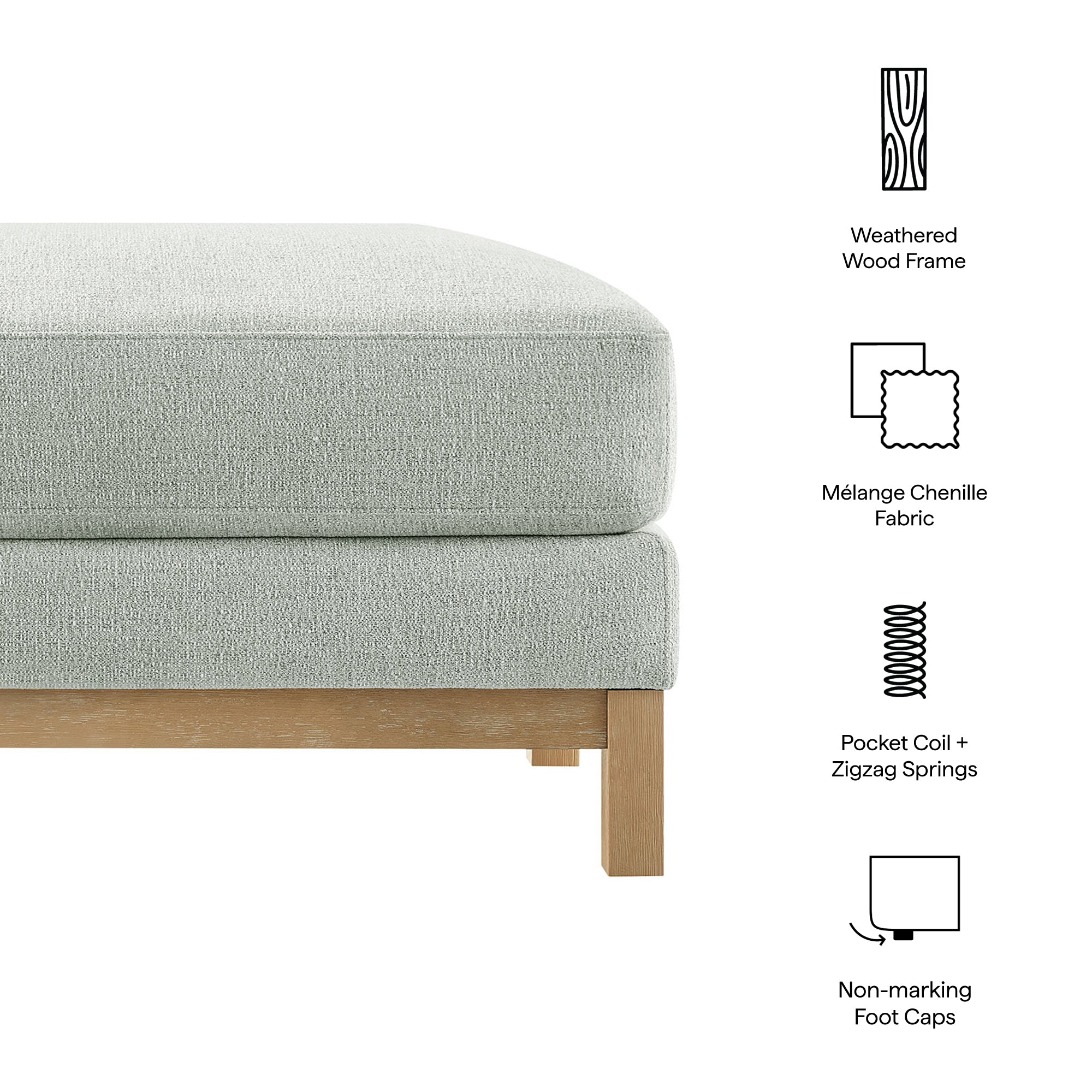 Roscoe Fabric Ottoman by Modway - Best Buy Furniture