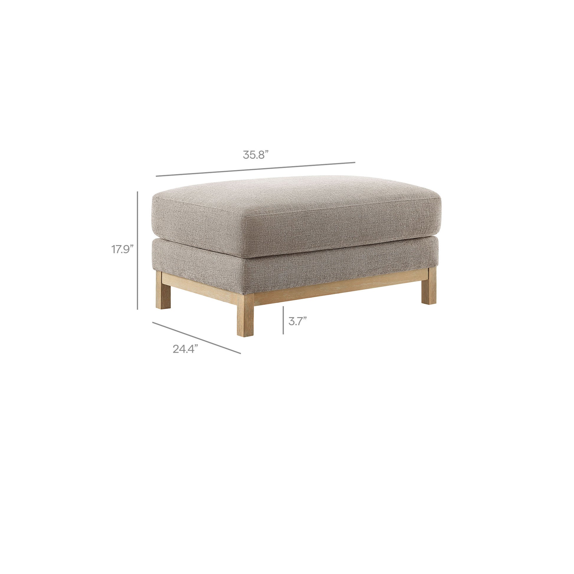 Roscoe Fabric Ottoman by Modway - Best Buy Furniture