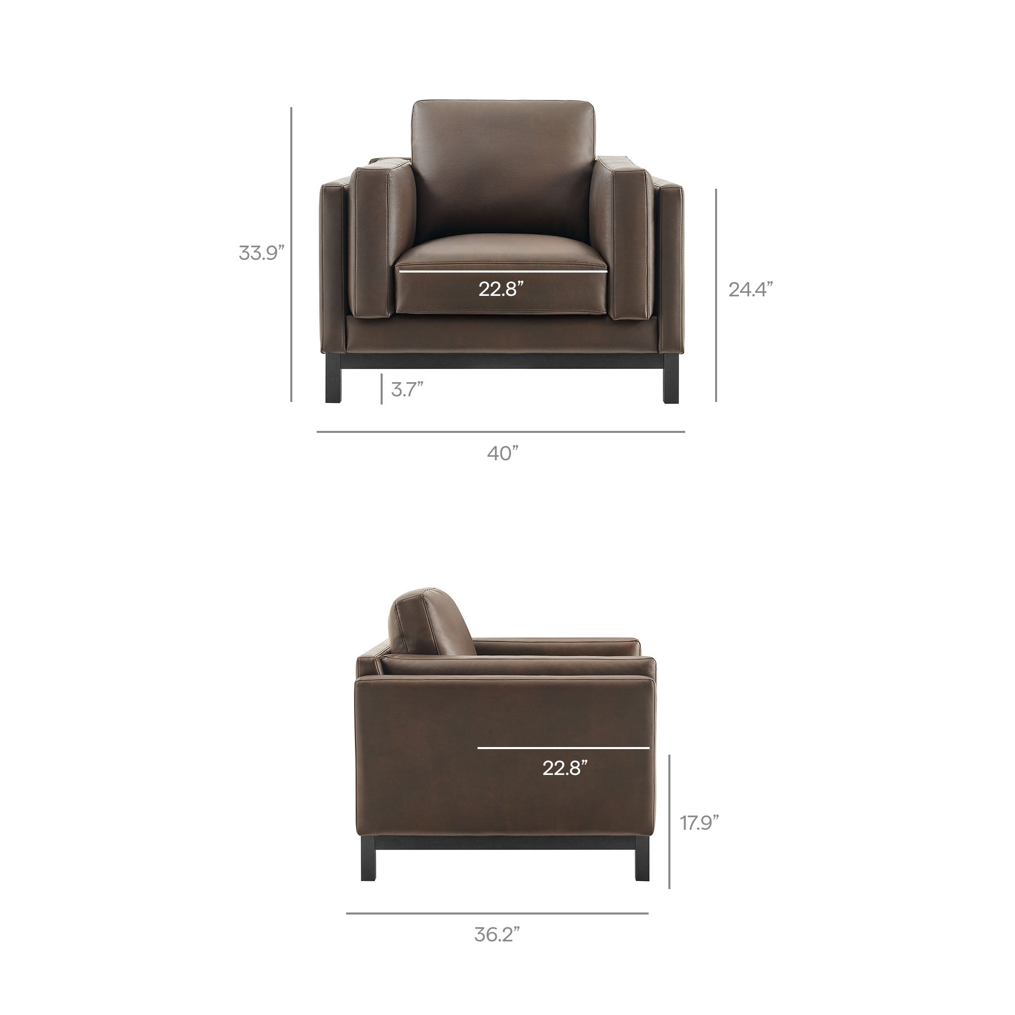Roscoe Vegan Leather Armchair by Modway - Best Buy Furniture