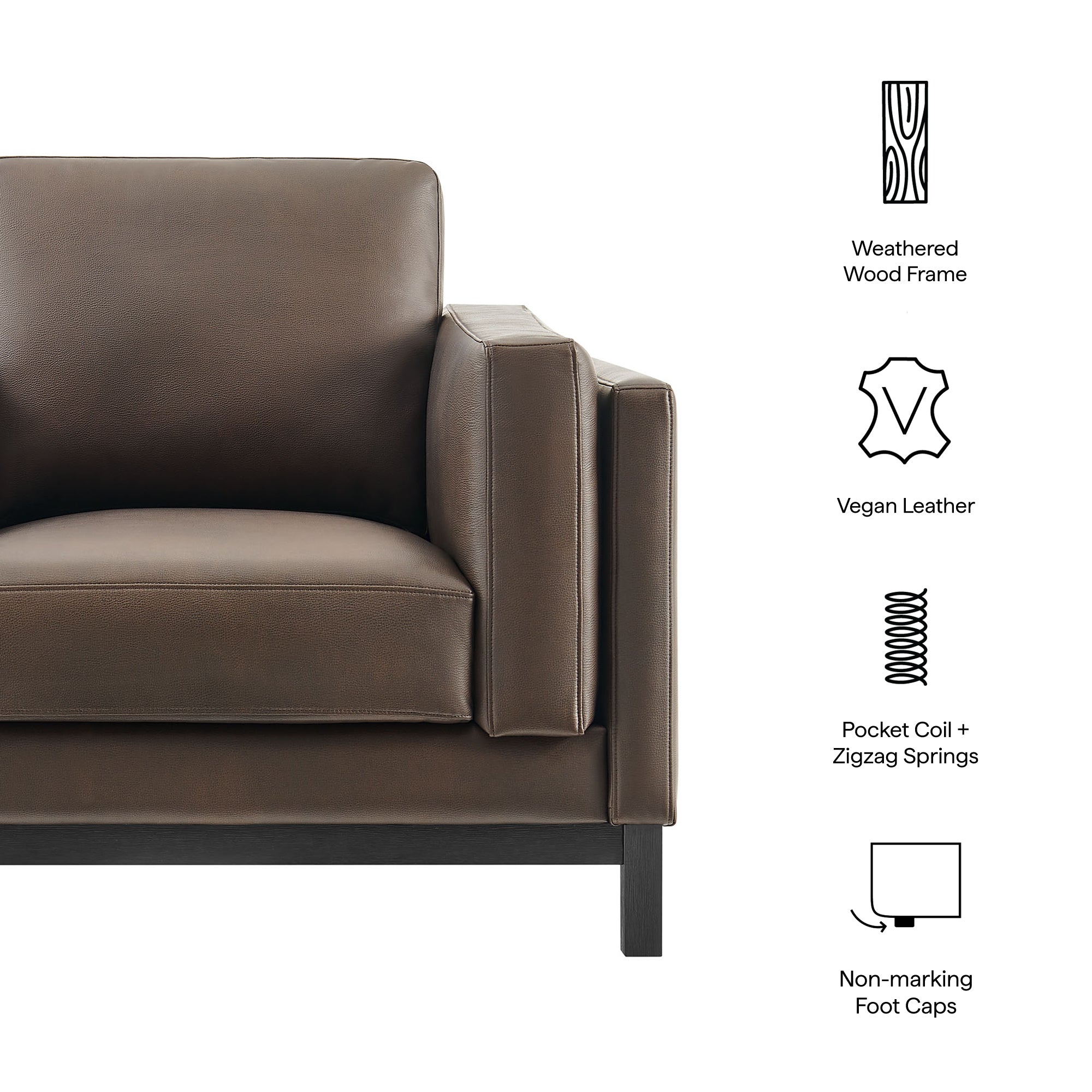 Roscoe Vegan Leather Armchair by Modway - Best Buy Furniture
