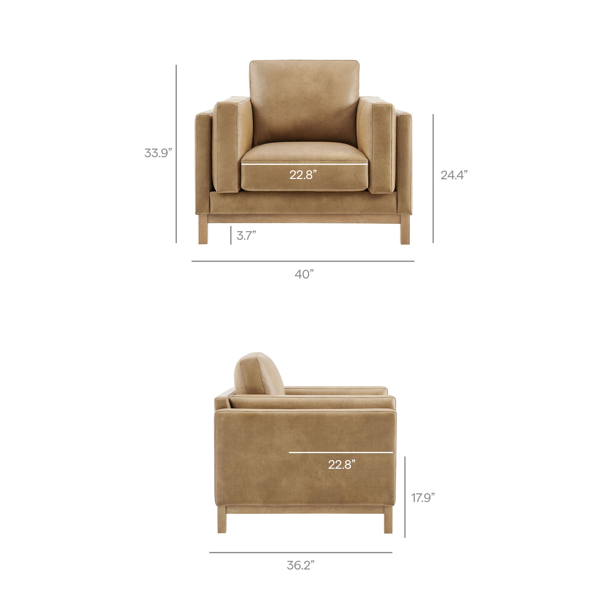 Roscoe Vegan Leather Armchair by Modway - Best Buy Furniture
