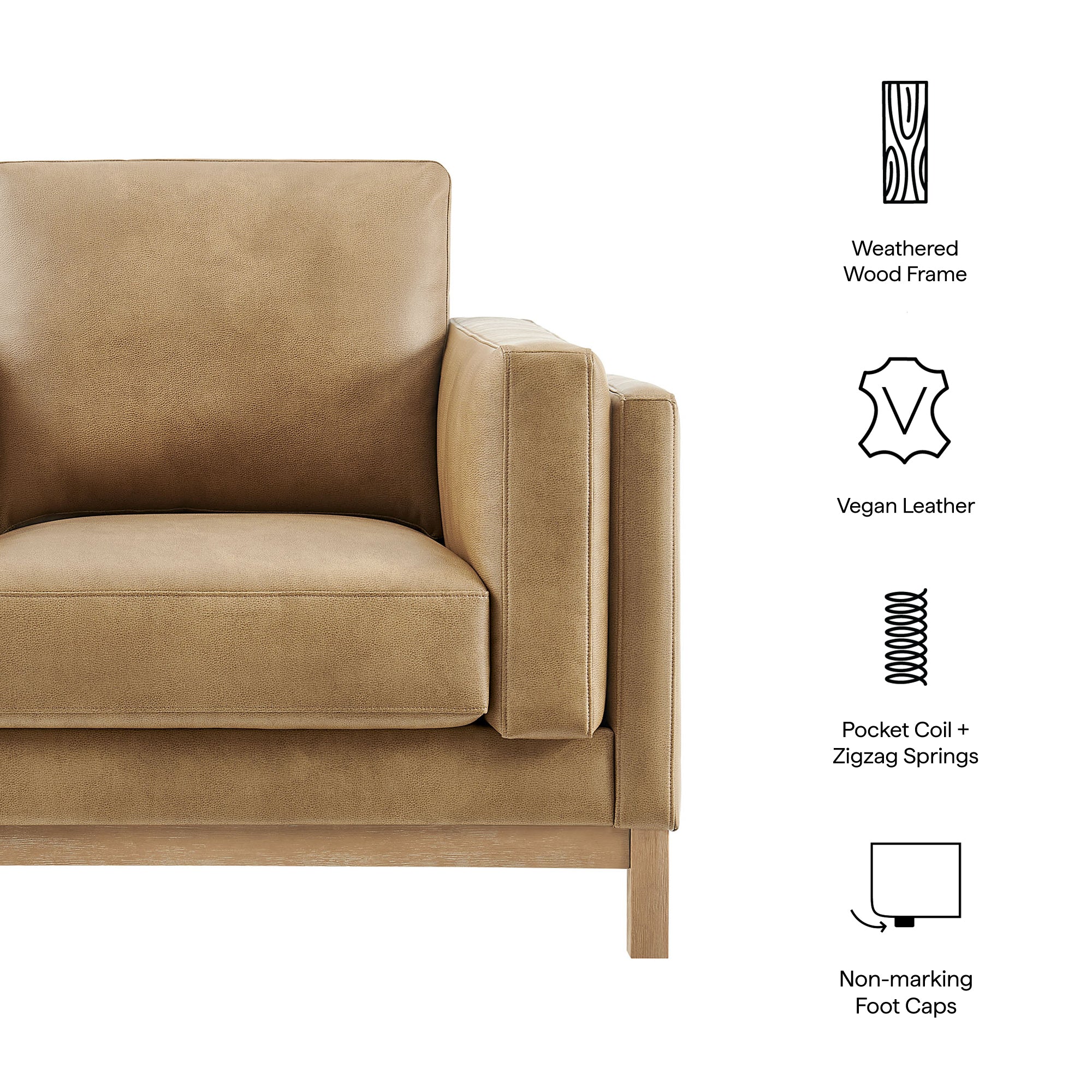 Roscoe Vegan Leather Armchair by Modway - Best Buy Furniture