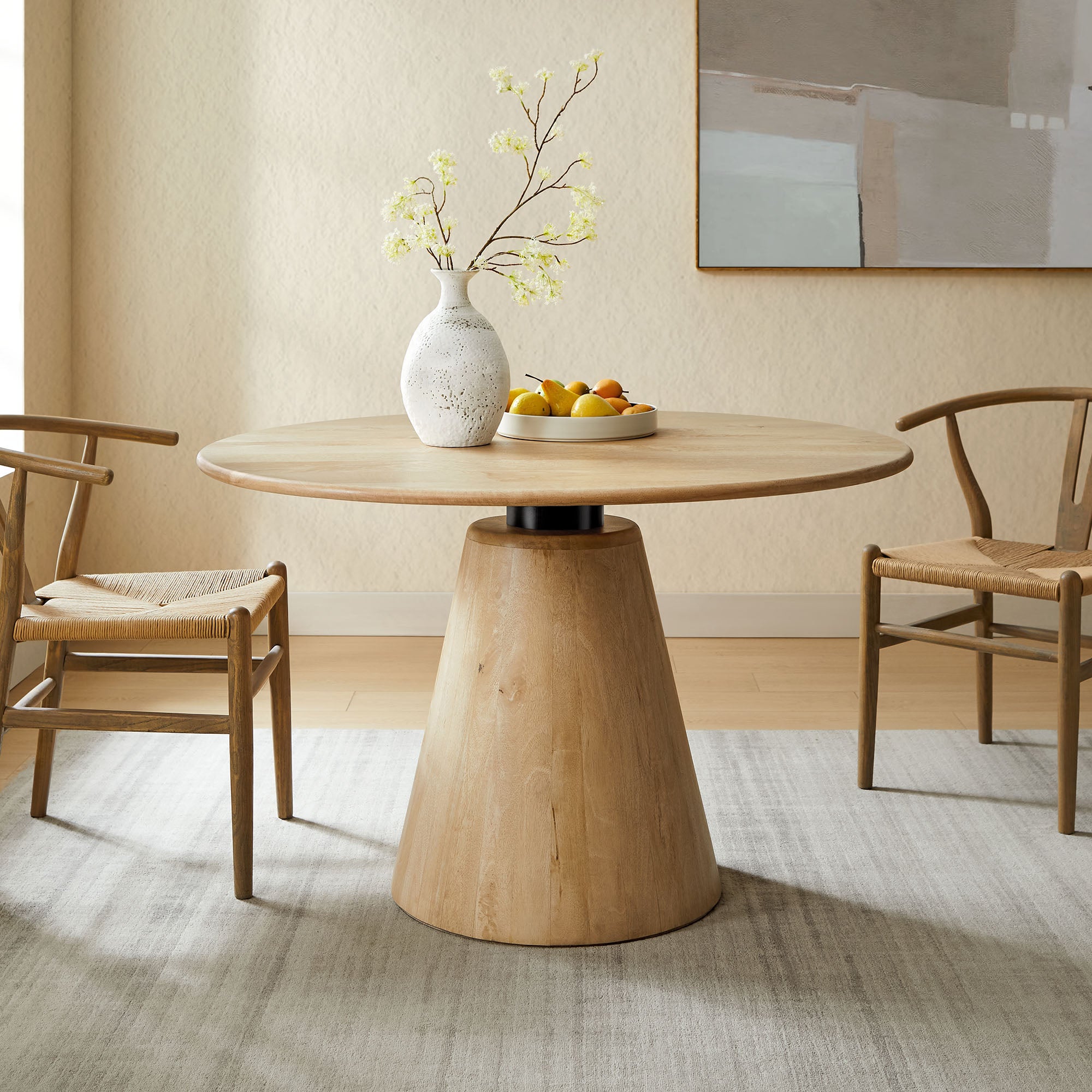 Sabelle 47" Round Wood Dining Table by Modway - Best Buy Furniture