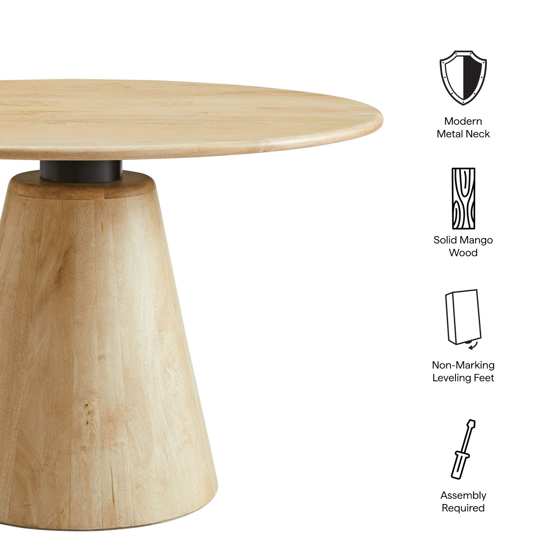 Sabelle 47" Round Wood Dining Table by Modway - Best Buy Furniture