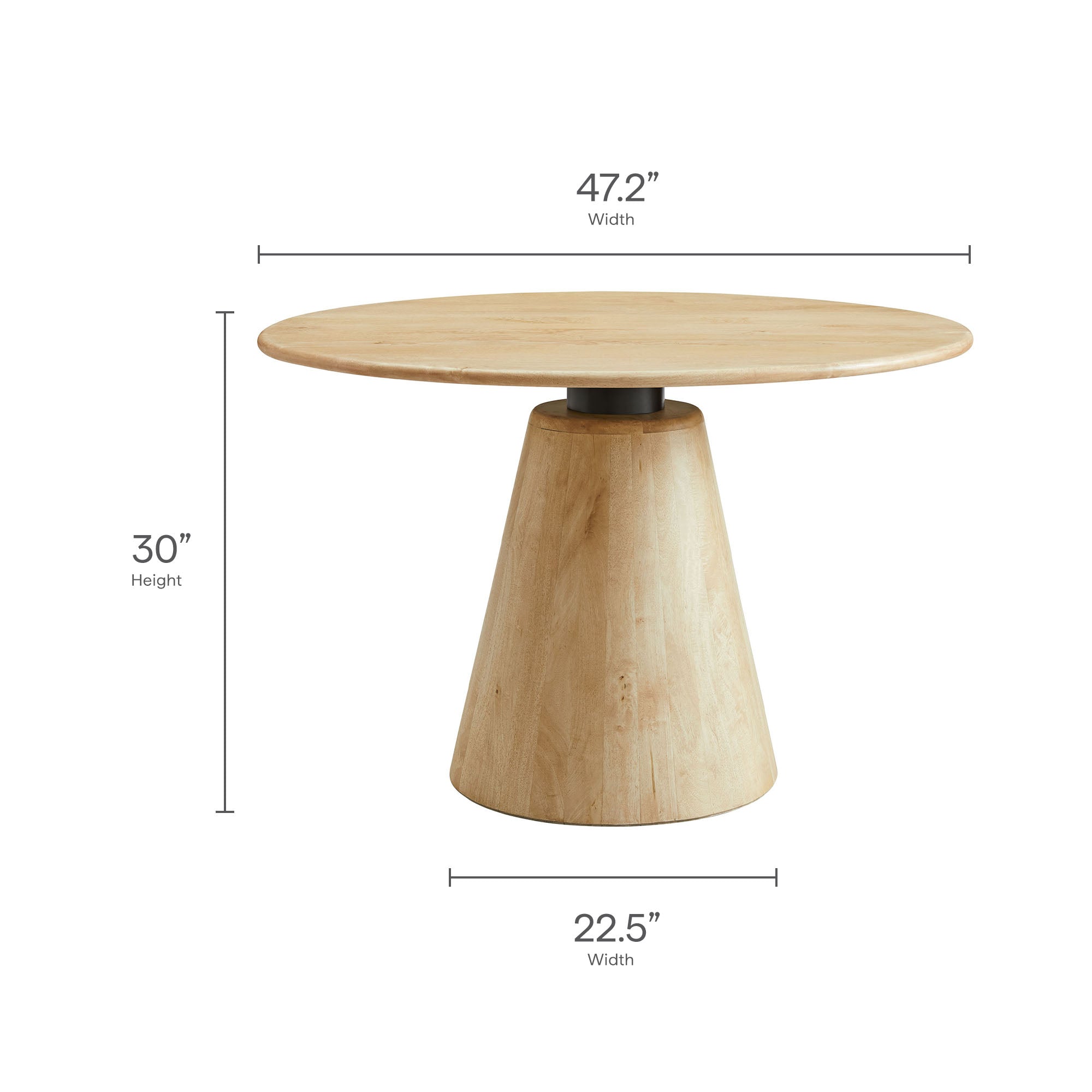 Sabelle 47" Round Wood Dining Table by Modway - Best Buy Furniture