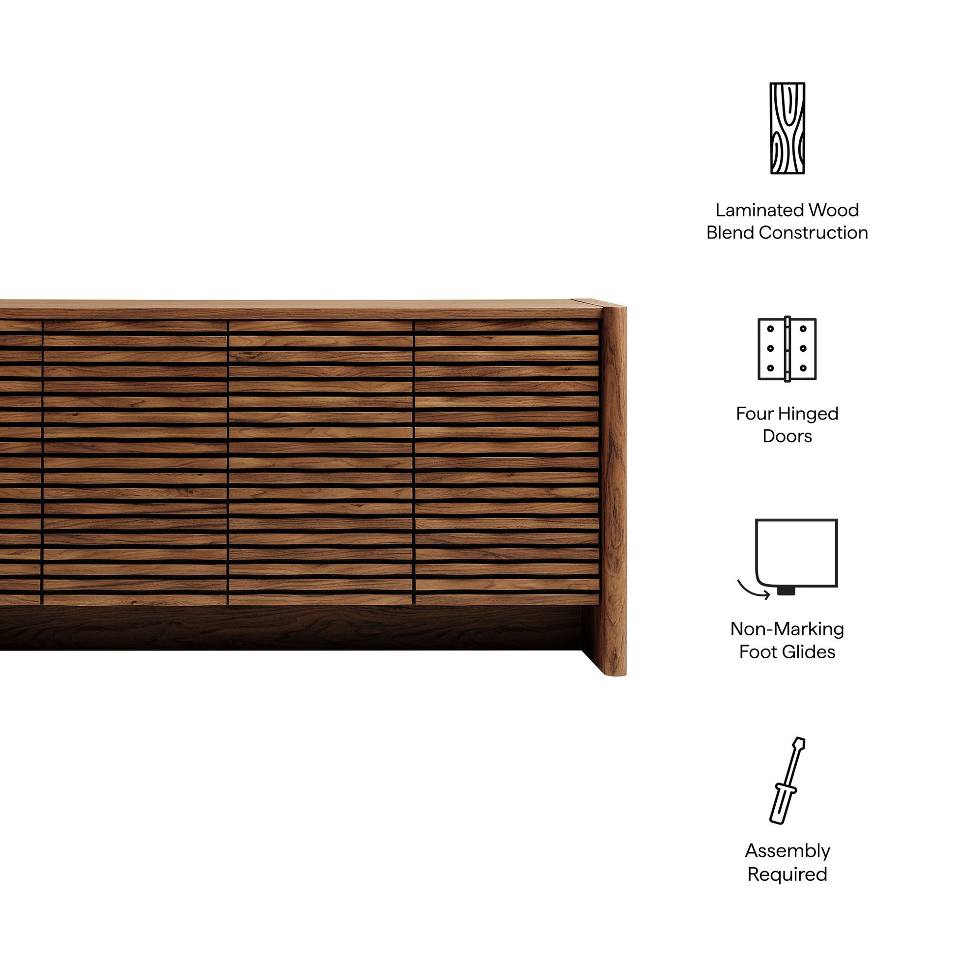 Emric Wave 66" 4-Door Sideboard by Modway - Best Buy Furniture