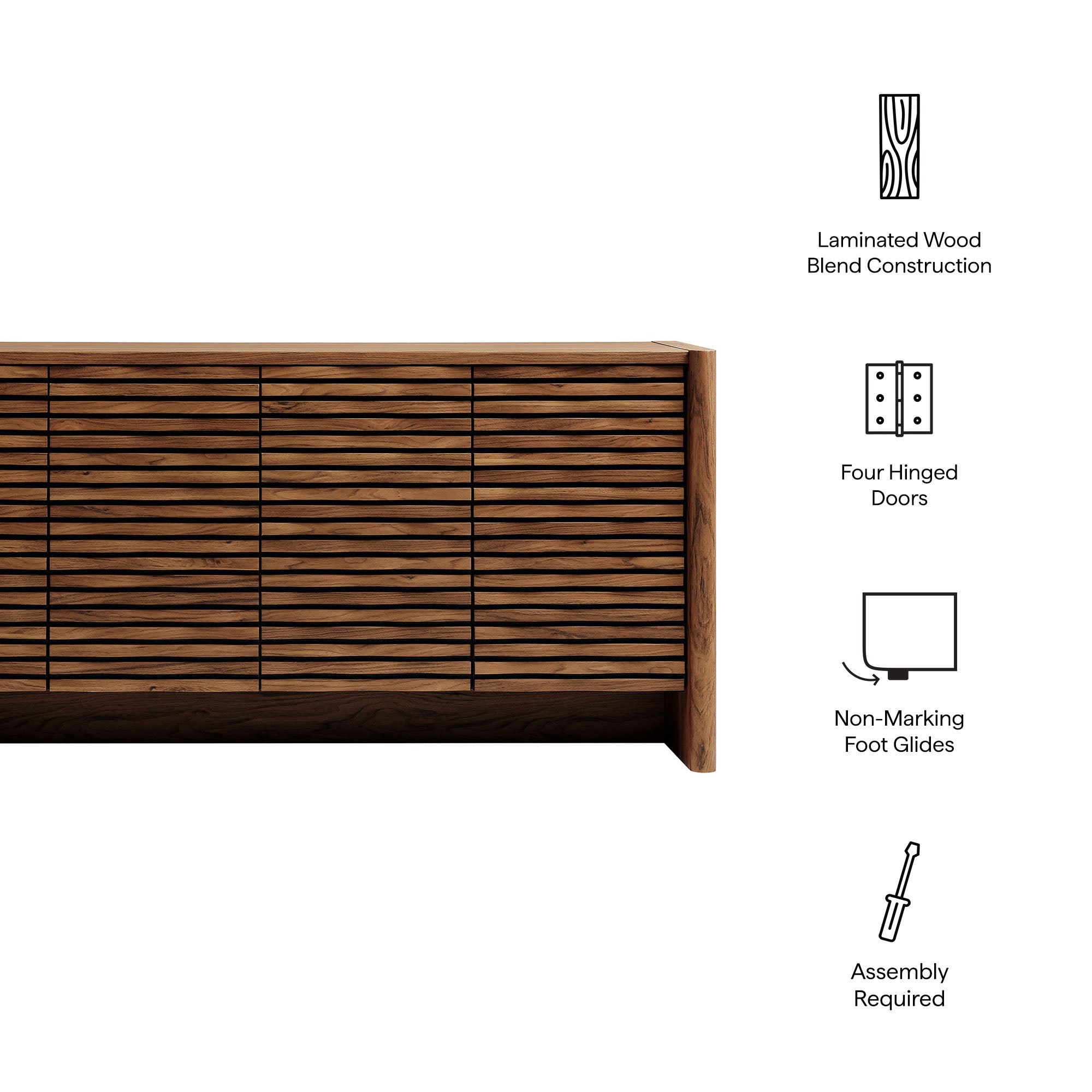 Emric Wave 66" 4-Door Sideboard by Modway - Best Buy Furniture