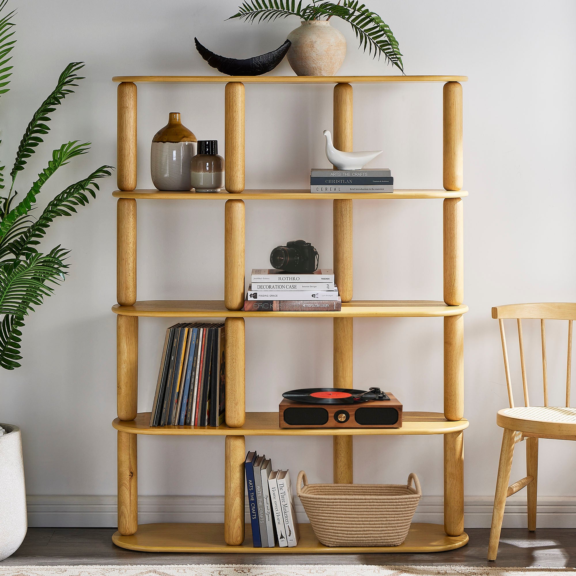 Arcus 4-Tier Oval Wood Bookshelf by Modway - Best Buy Furniture