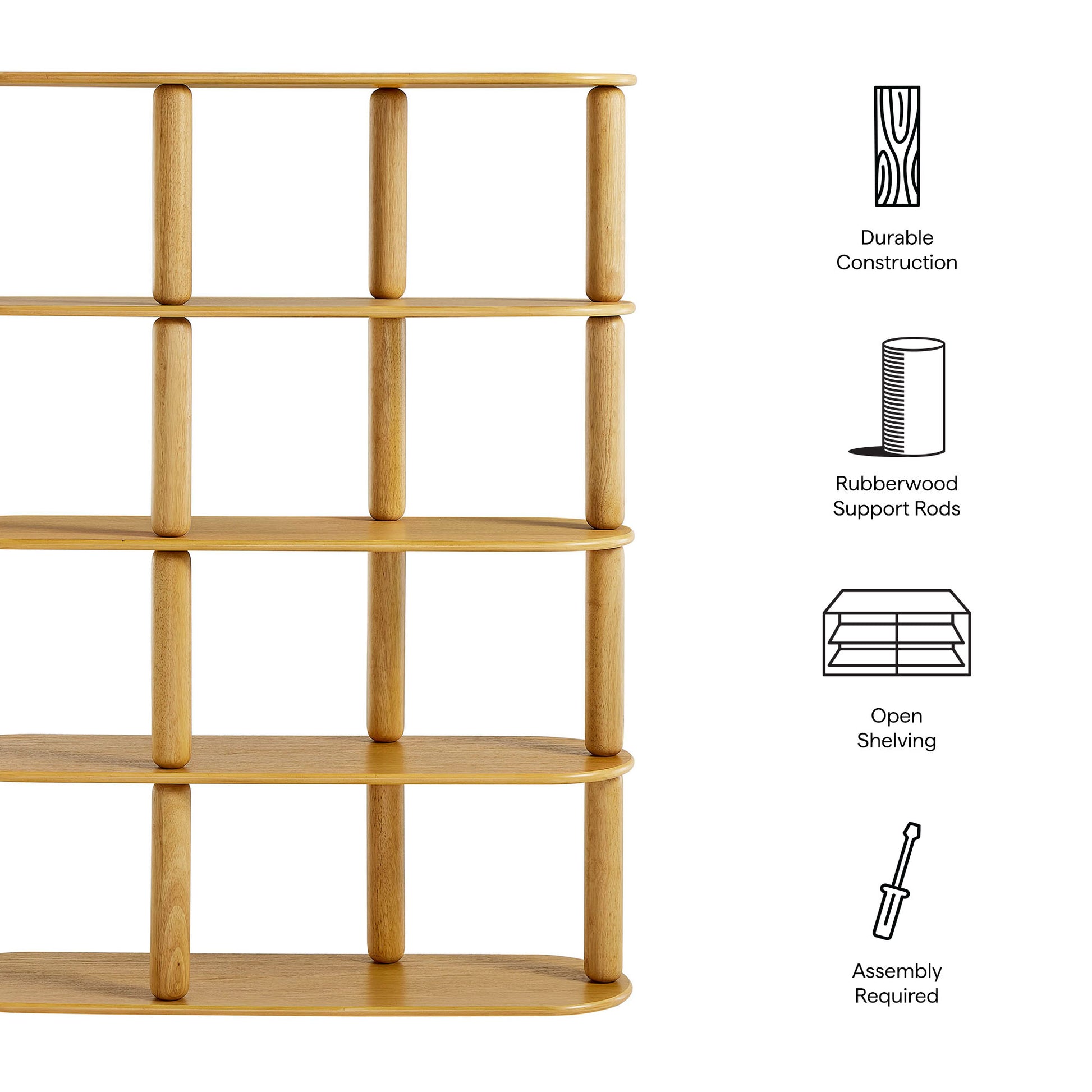 Arcus 4-Tier Oval Wood Bookshelf by Modway - Best Buy Furniture