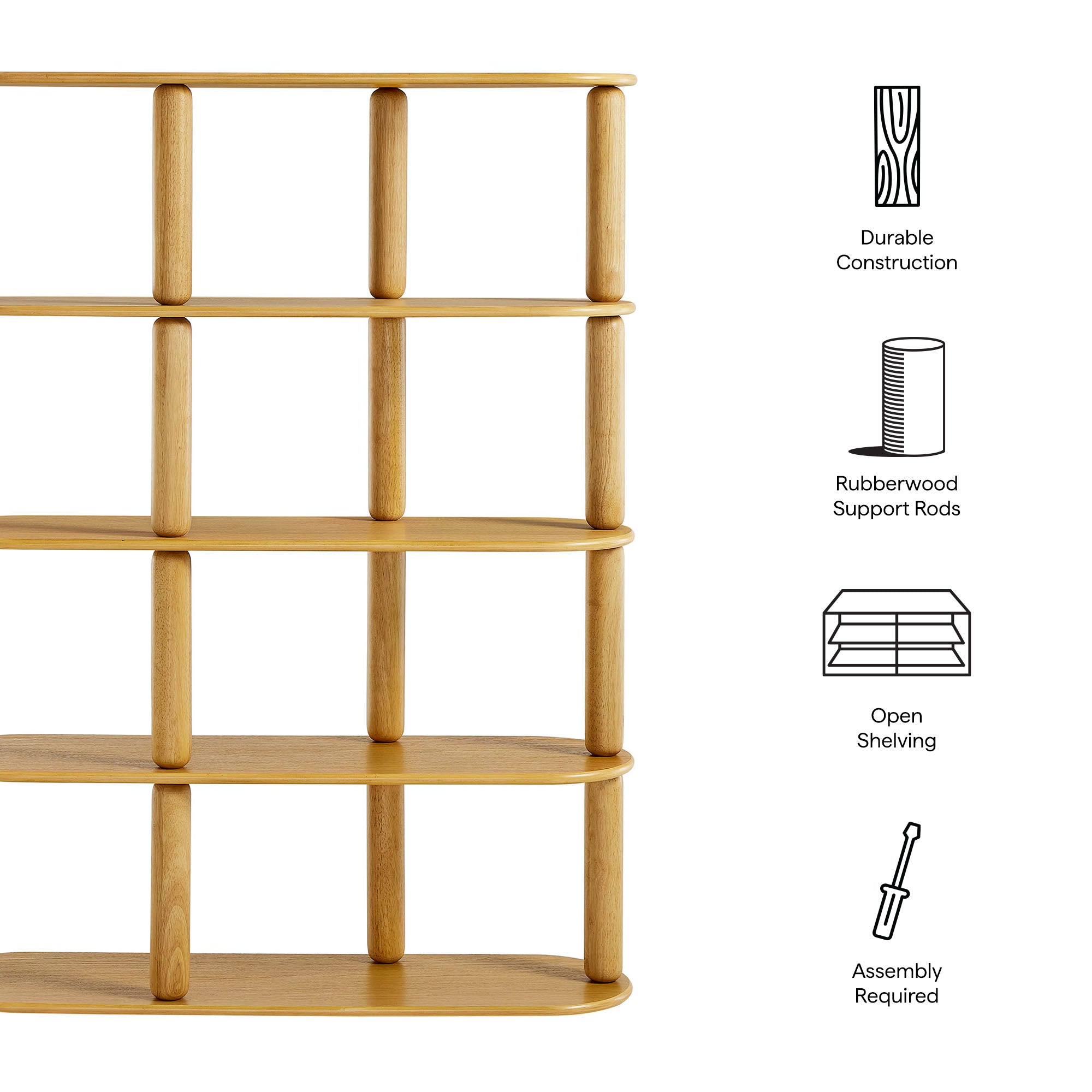 Arcus 4-Tier Oval Wood Bookshelf by Modway - Best Buy Furniture