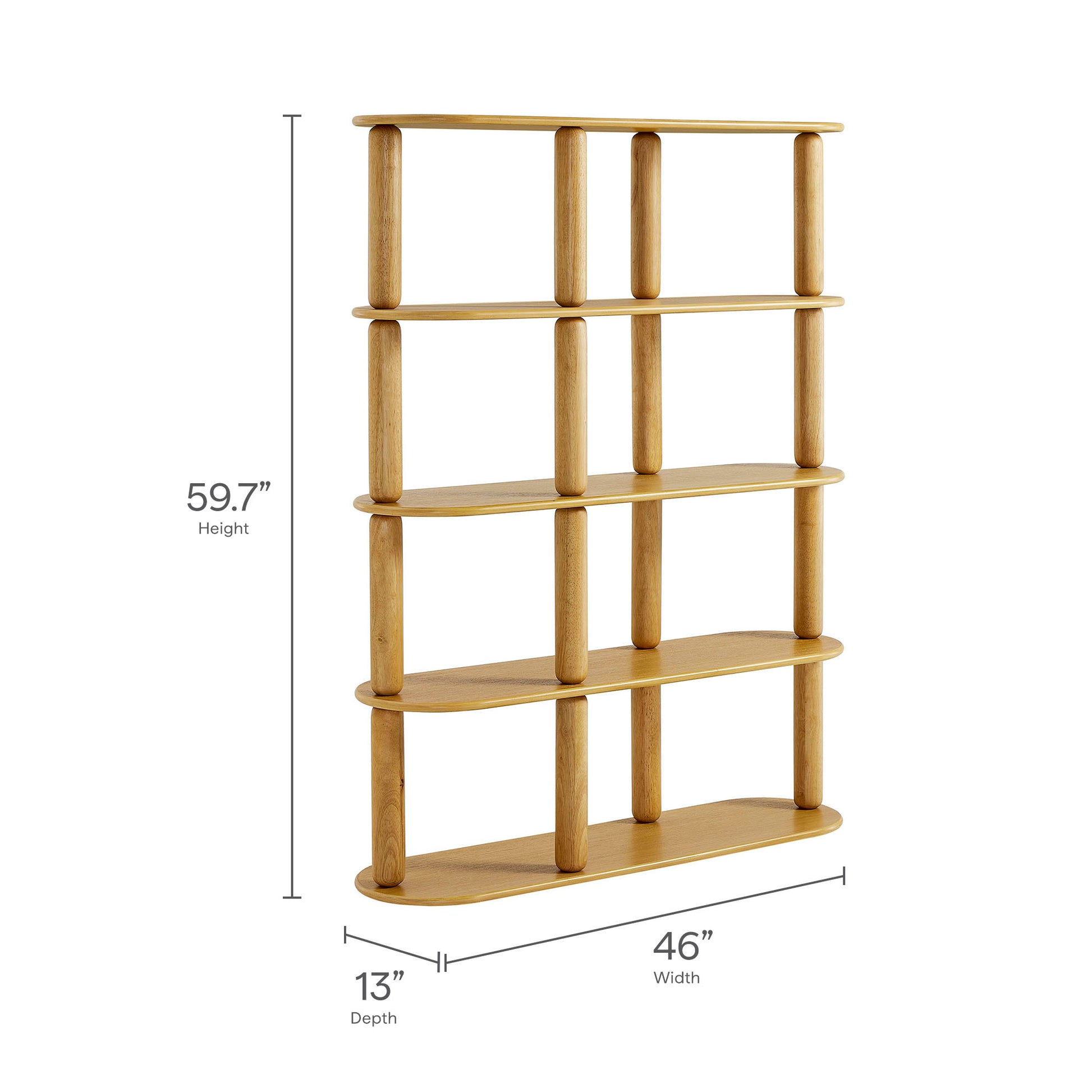 Arcus 4-Tier Oval Wood Bookshelf by Modway - Best Buy Furniture