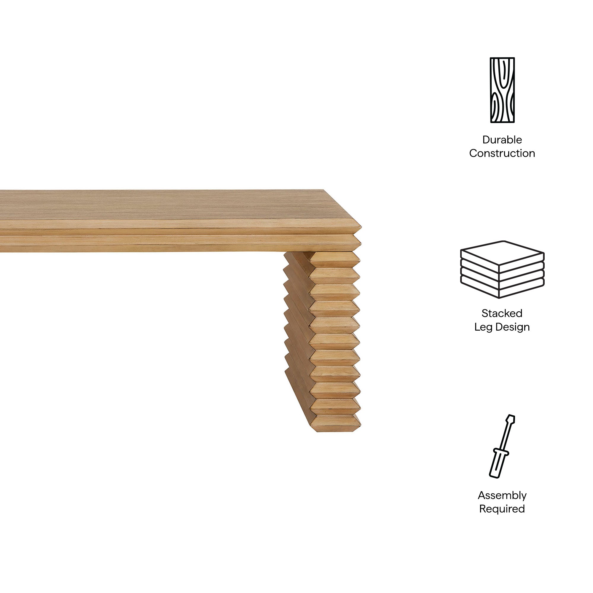Canto Rectangular Stacked Design Coffee Table by Modway - Best Buy Furniture