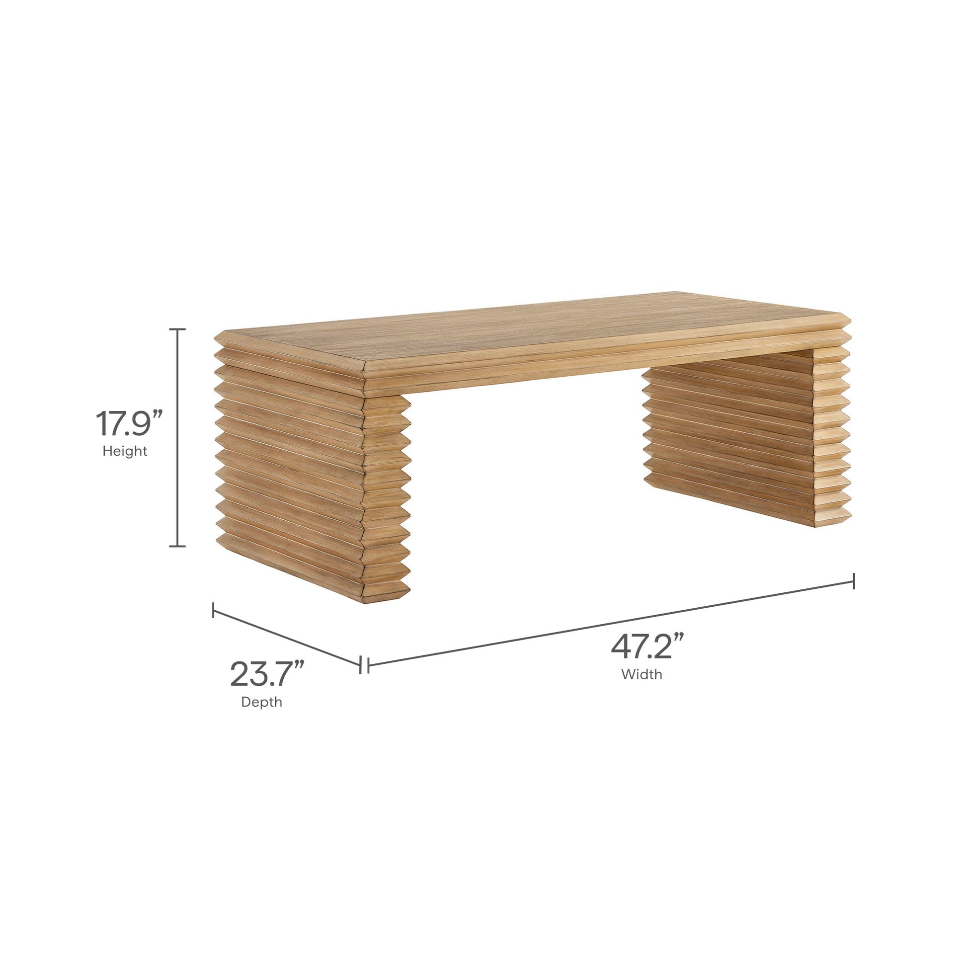 Canto Rectangular Stacked Design Coffee Table by Modway - Best Buy Furniture