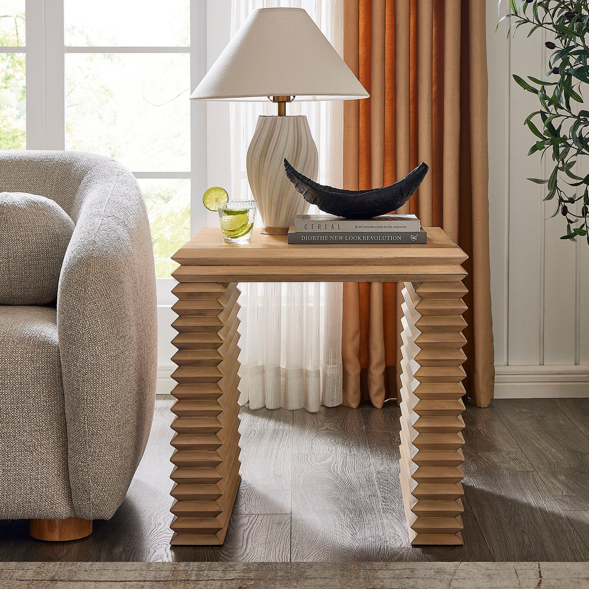 Canto Square 24" Stacked Design End Table by Modway - Best Buy Furniture
