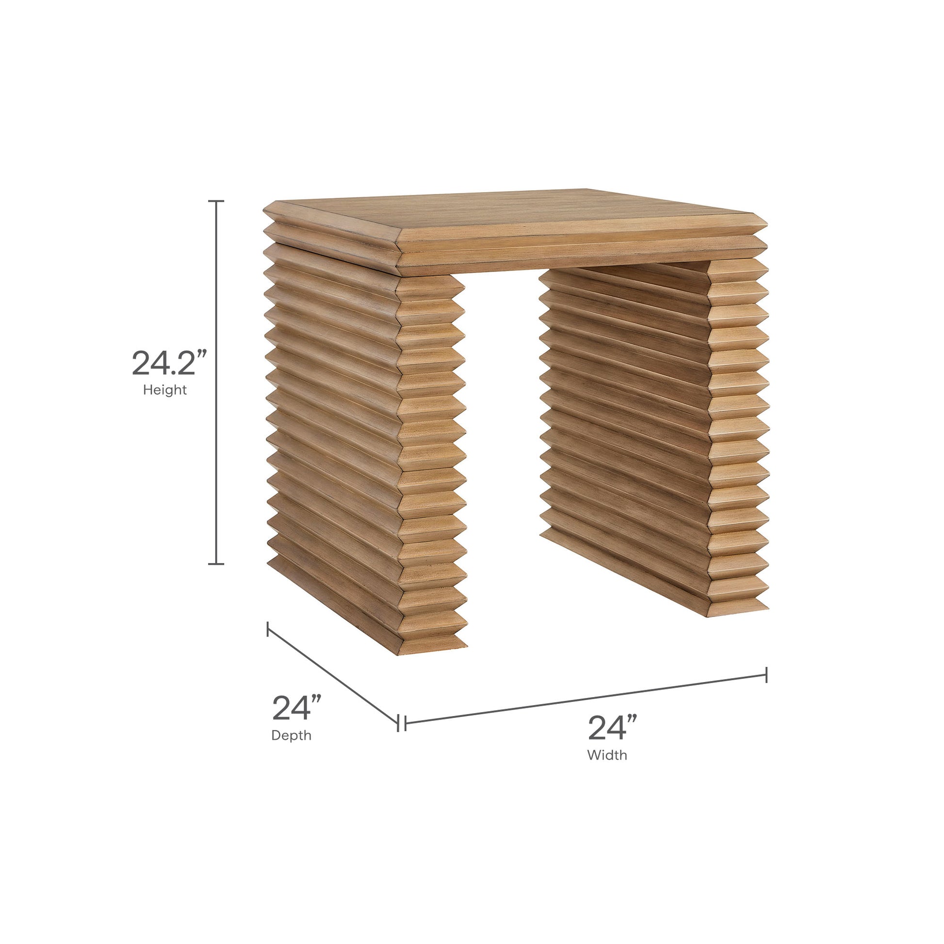 Canto Square 24" Stacked Design End Table by Modway - Best Buy Furniture
