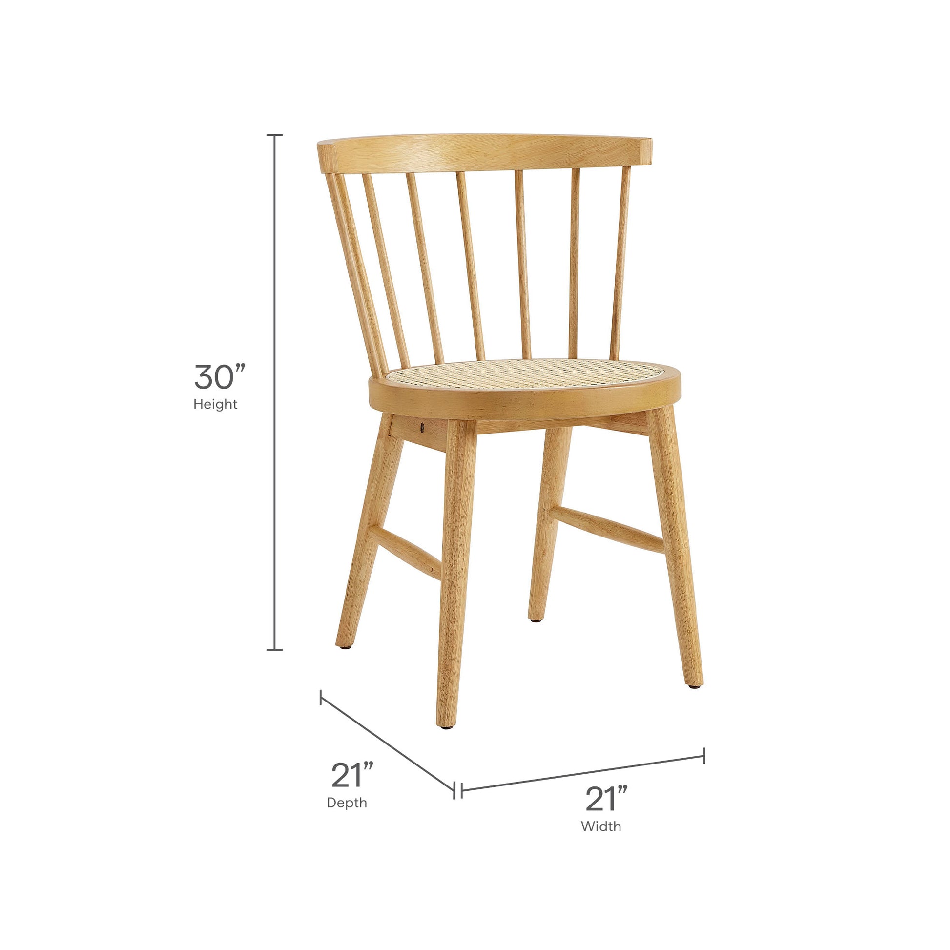 Lykke Curved Spindle Back Dining Chairs Set of 2 by Modway - Best Buy Furniture
