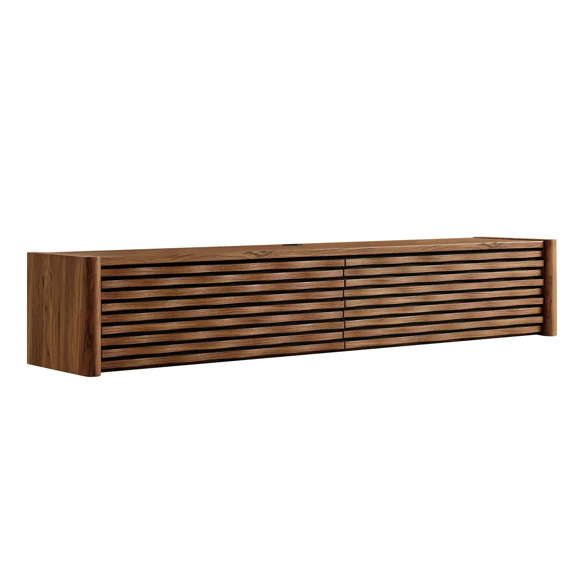 Emric Wave 71" Wall-Mounted TV Cabinet - Best Buy Furniture