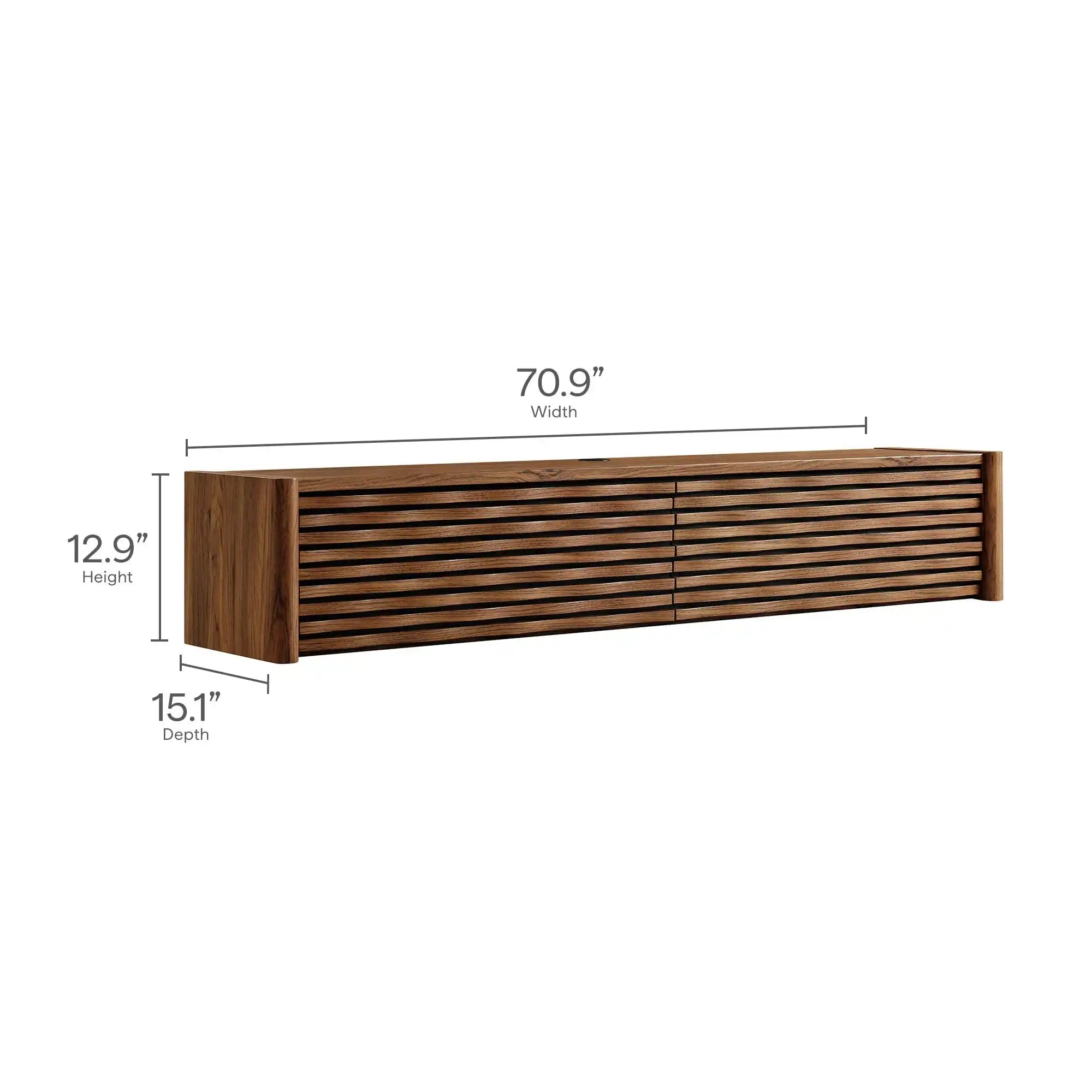 Emric Wave 71" Wall-Mounted TV Cabinet - Best Buy Furniture