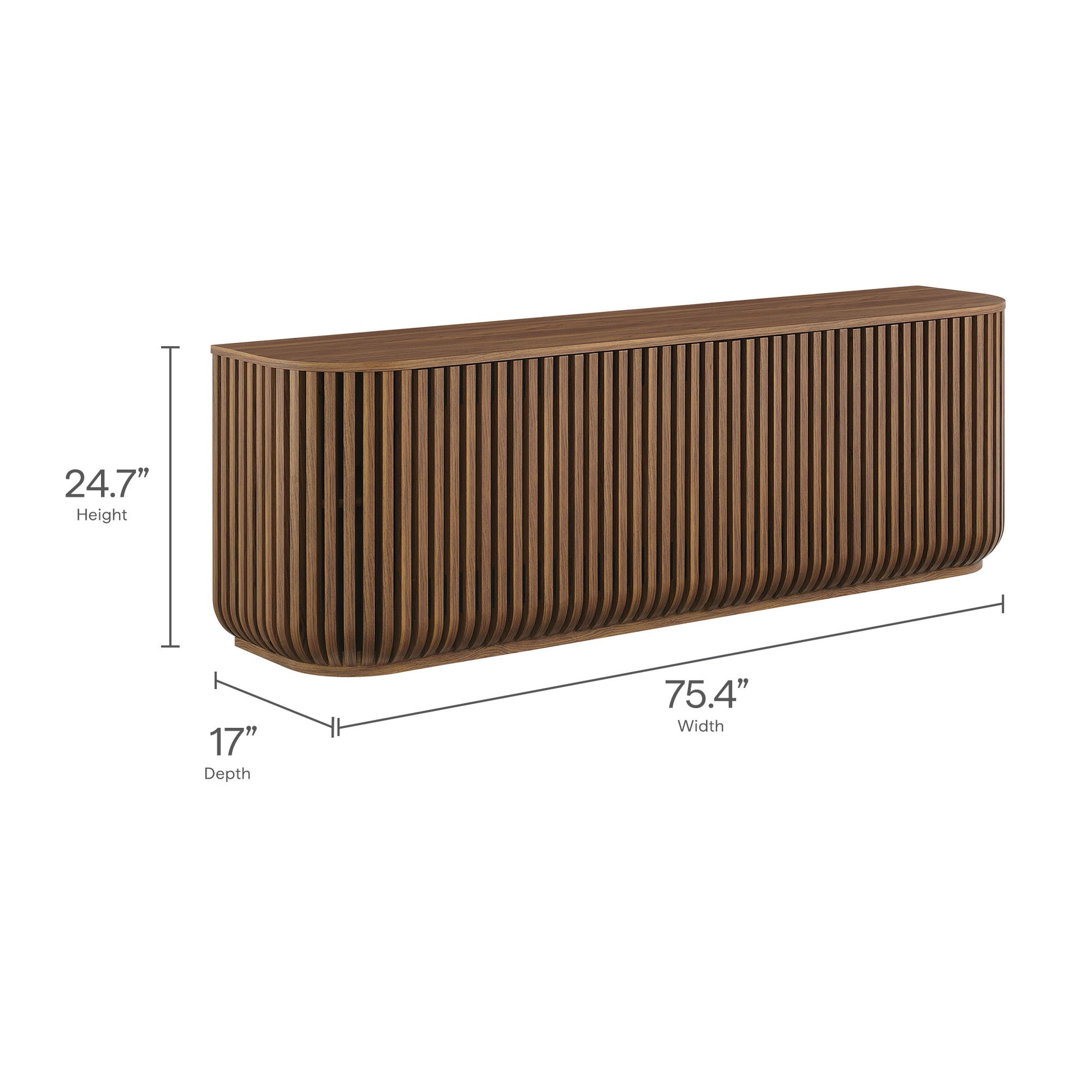 Fortitude 75" Curved Sideboard Storage Cabinet by Modway - Best Buy Furniture