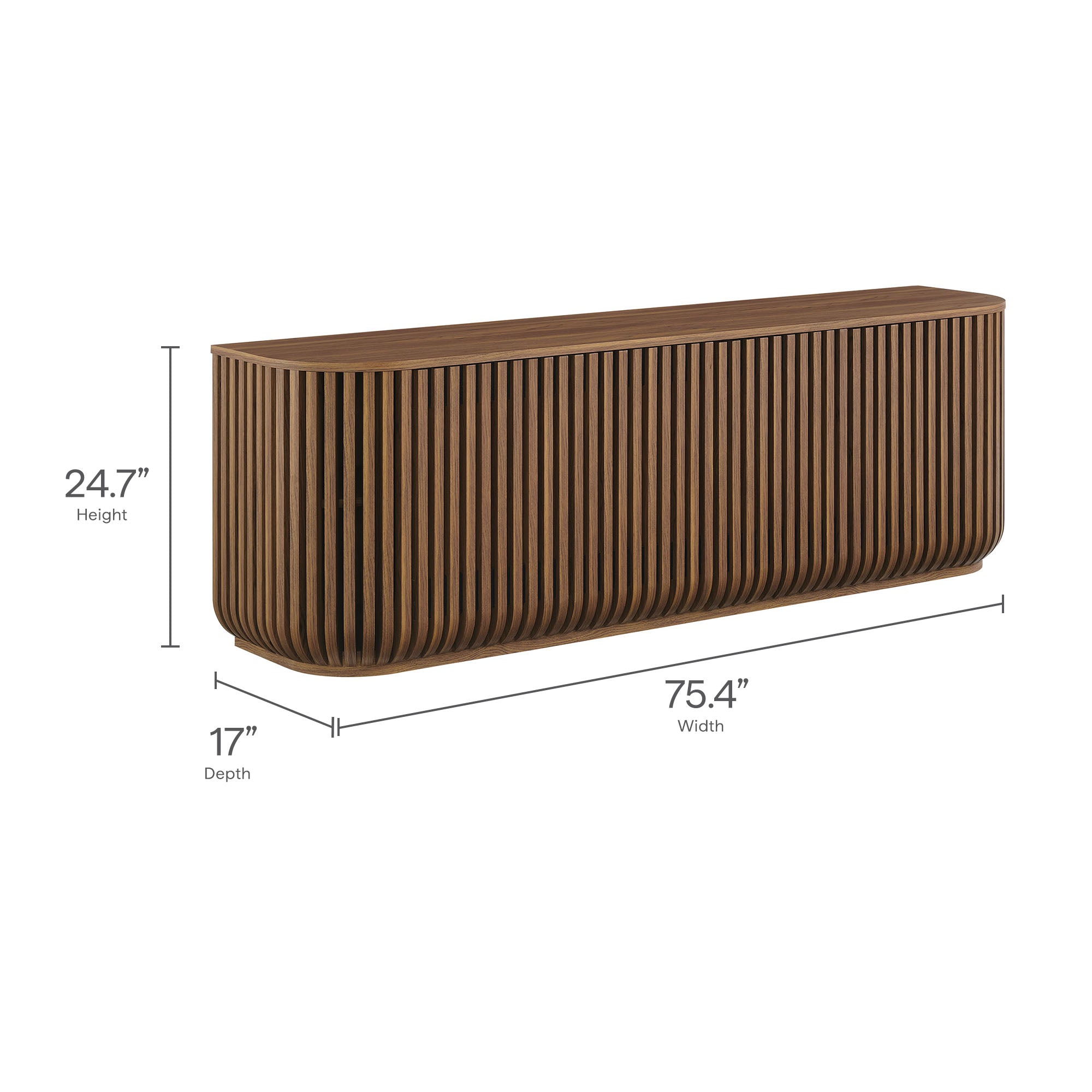 Fortitude 75" Curved Sideboard Storage Cabinet by Modway - Best Buy Furniture