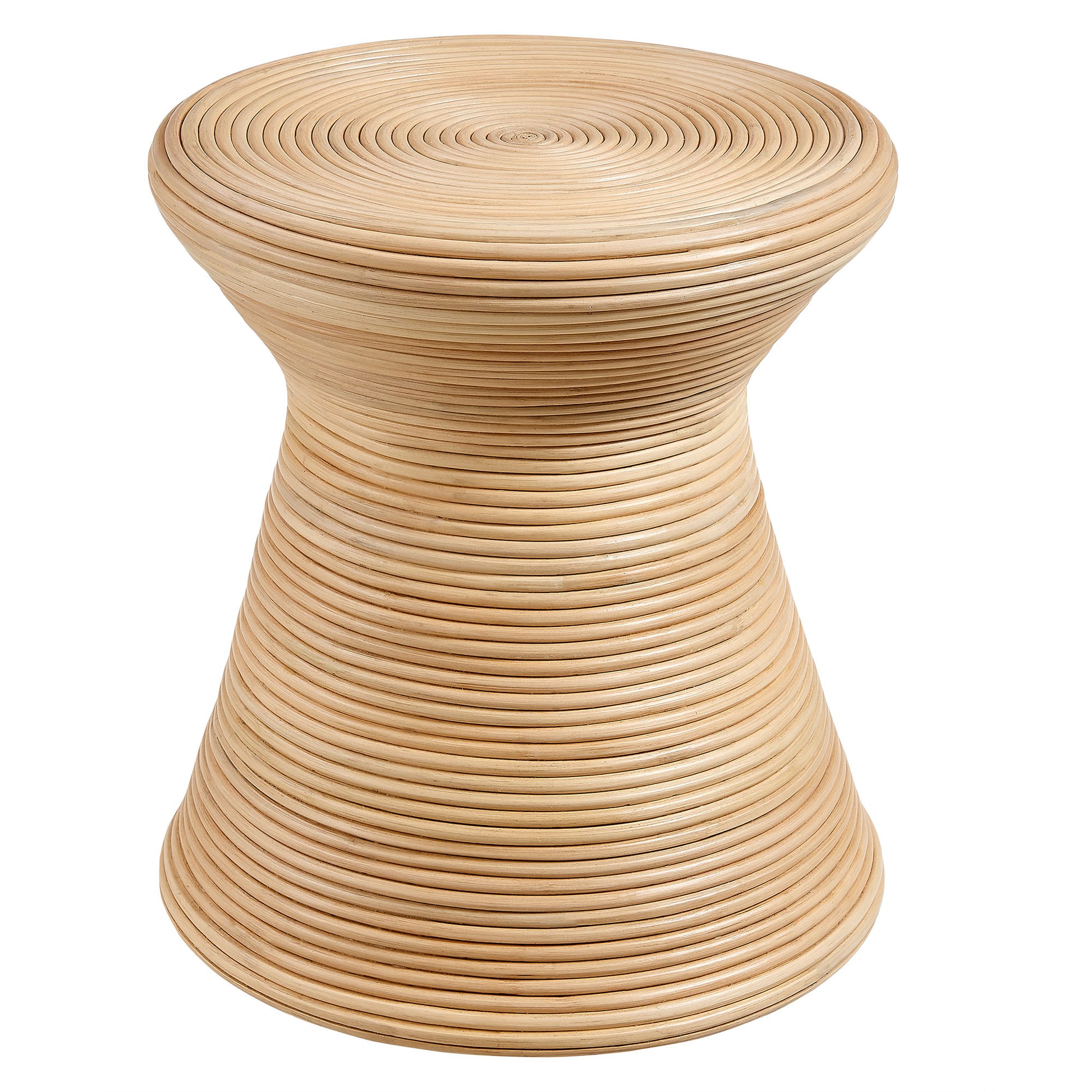Tavi Hourglass Natural Rattan Round Side Table by Modway - Best Buy Furniture