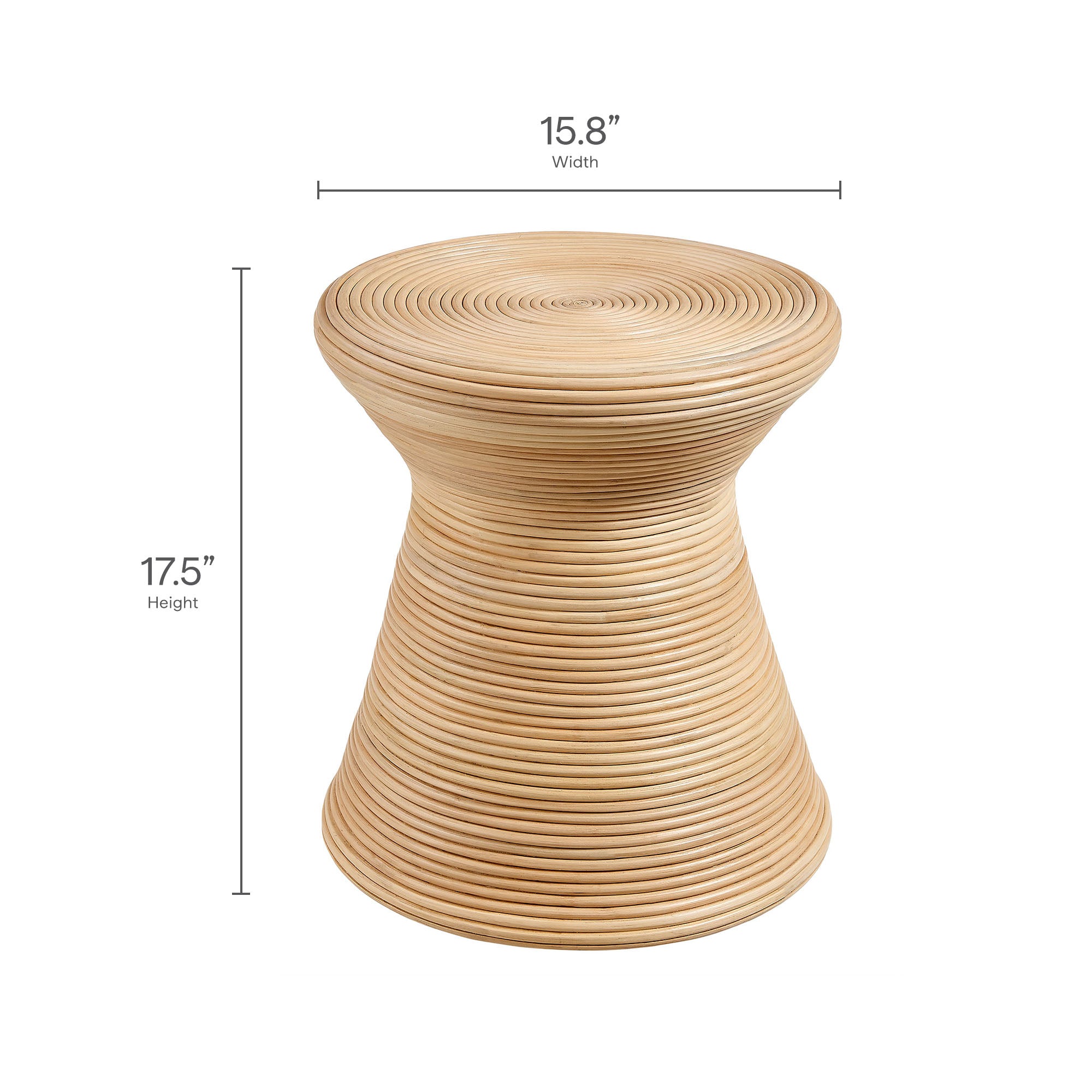 Tavi Hourglass Natural Rattan Round Side Table by Modway - Best Buy Furniture