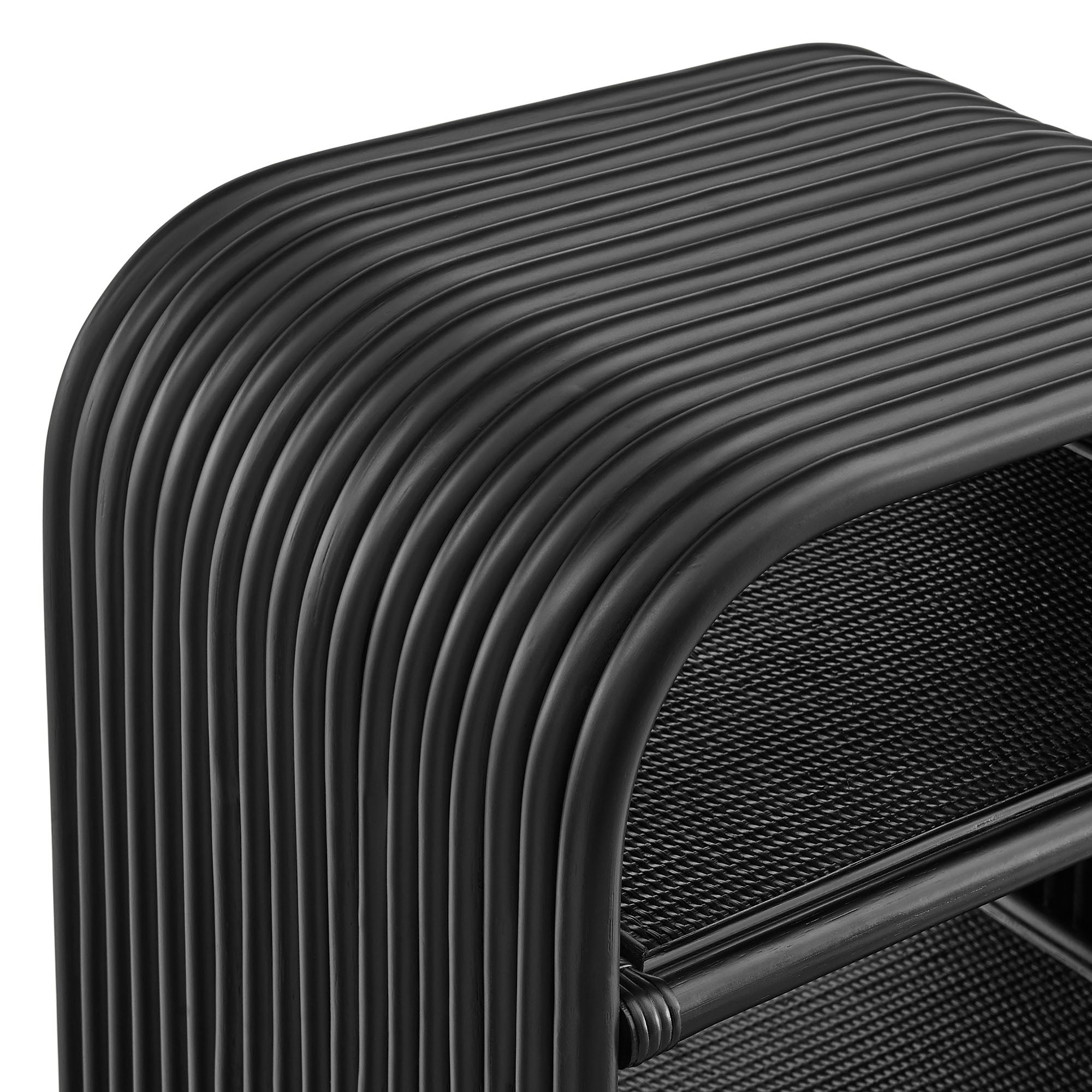 Eve Curved Natural Rattan Side Table by Modway - Best Buy Furniture