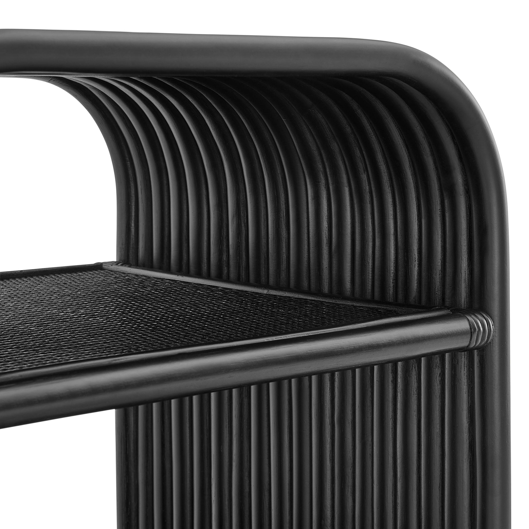 Eve Curved Natural Rattan Side Table by Modway - Best Buy Furniture