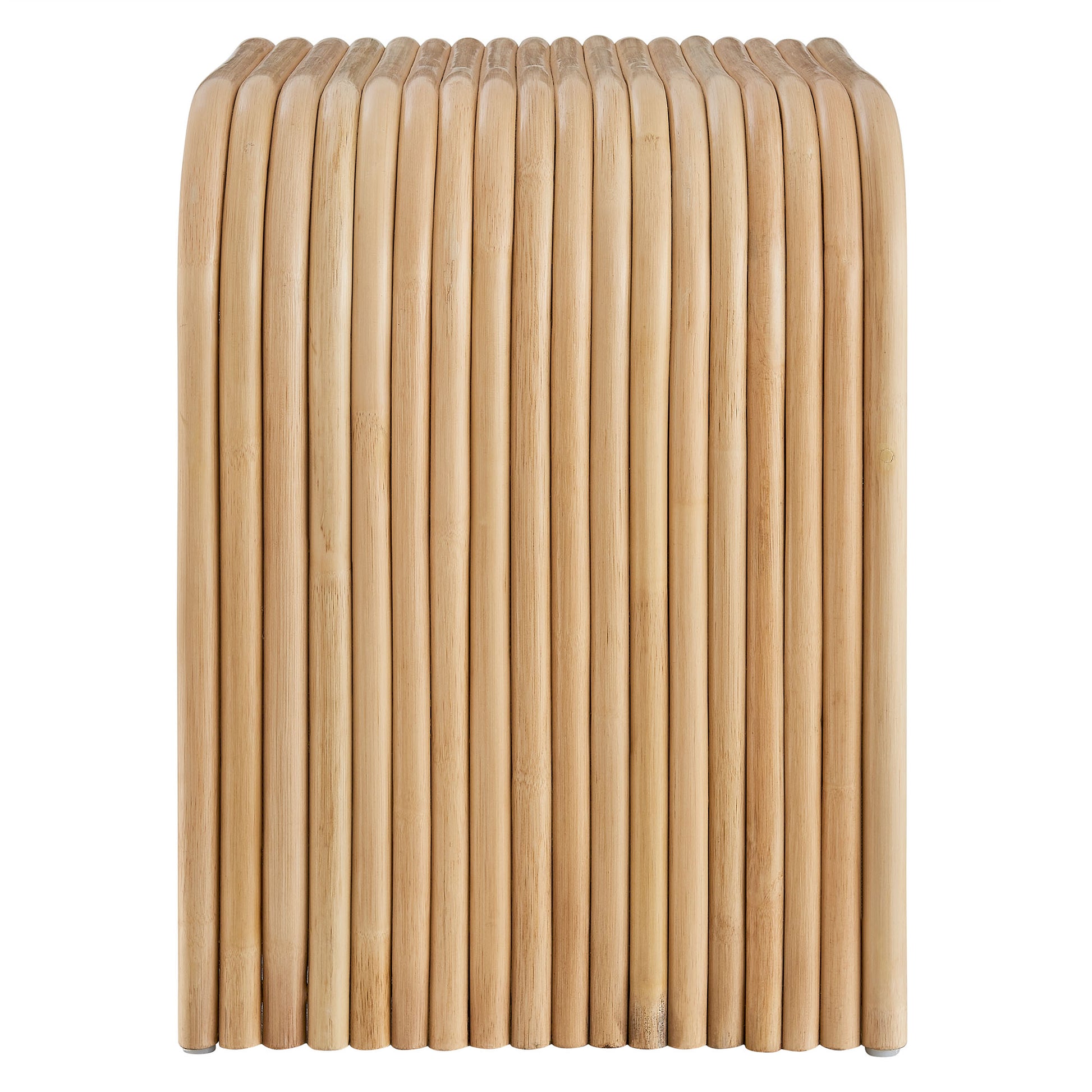 Eve Curved Natural Rattan Side Table by Modway - Best Buy Furniture