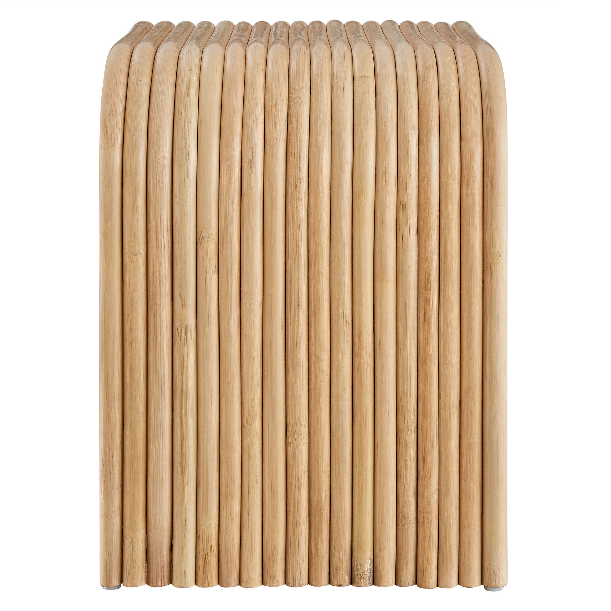 Eve Curved Natural Rattan Side Table by Modway - Best Buy Furniture