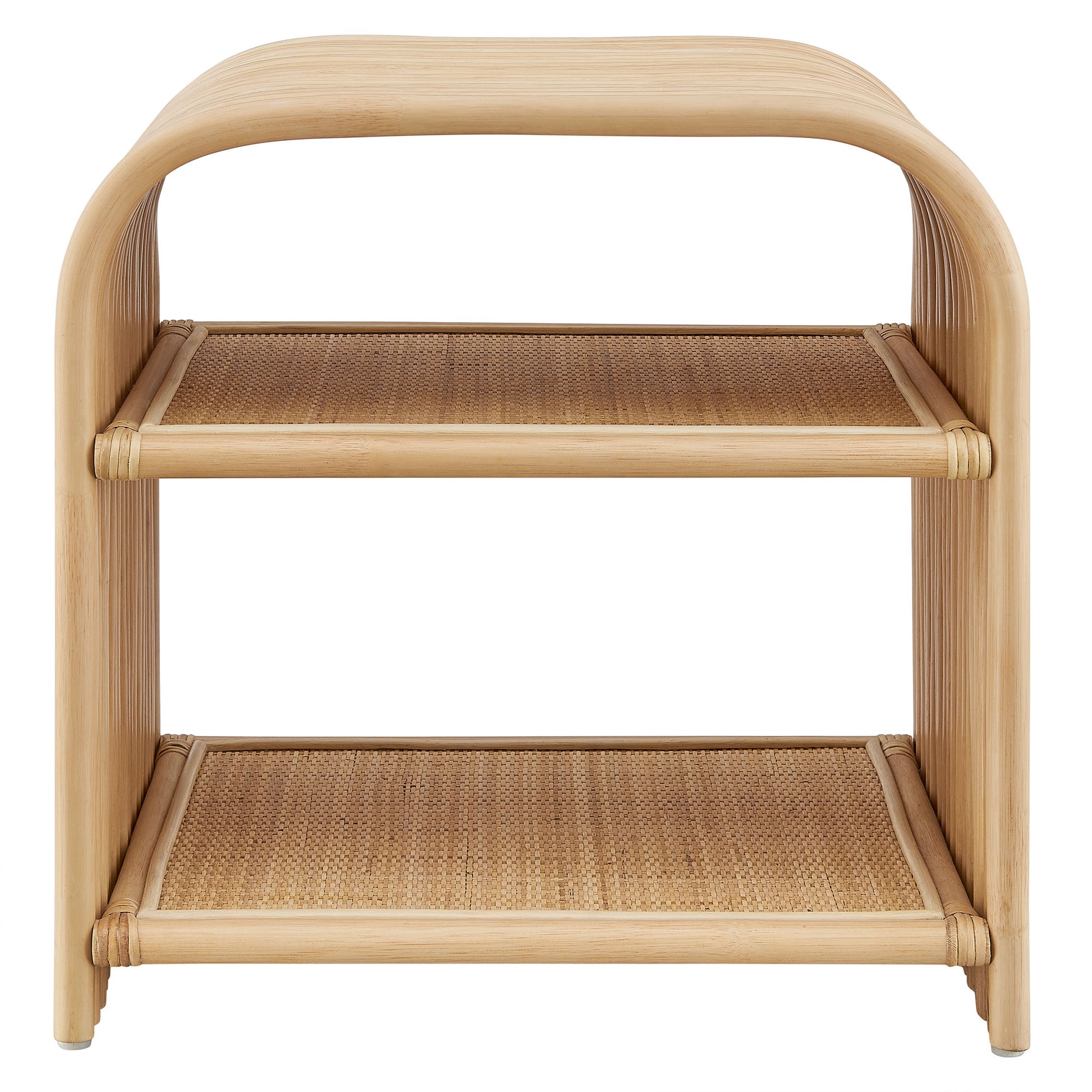 Eve Curved Natural Rattan Side Table by Modway - Best Buy Furniture