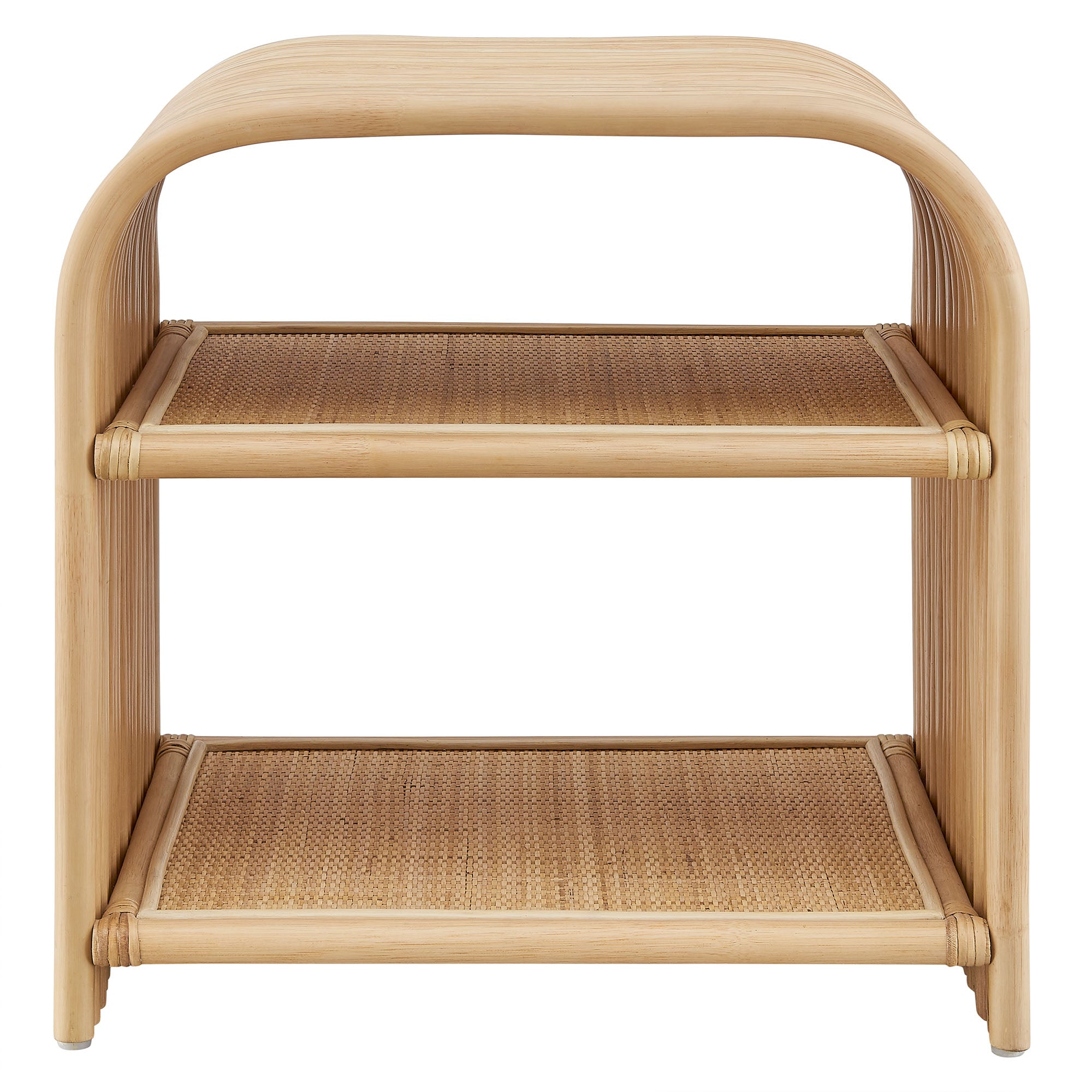 Eve Curved Natural Rattan Side Table by Modway - Best Buy Furniture