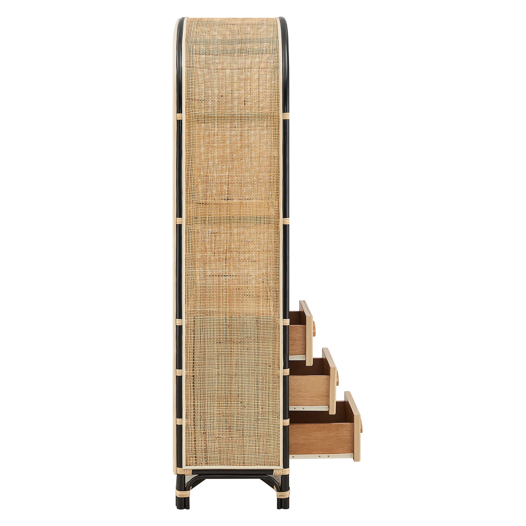Jane 71 Inch Tall Arched Natural Rattan Bookshelf by Modway - Best Buy Furniture