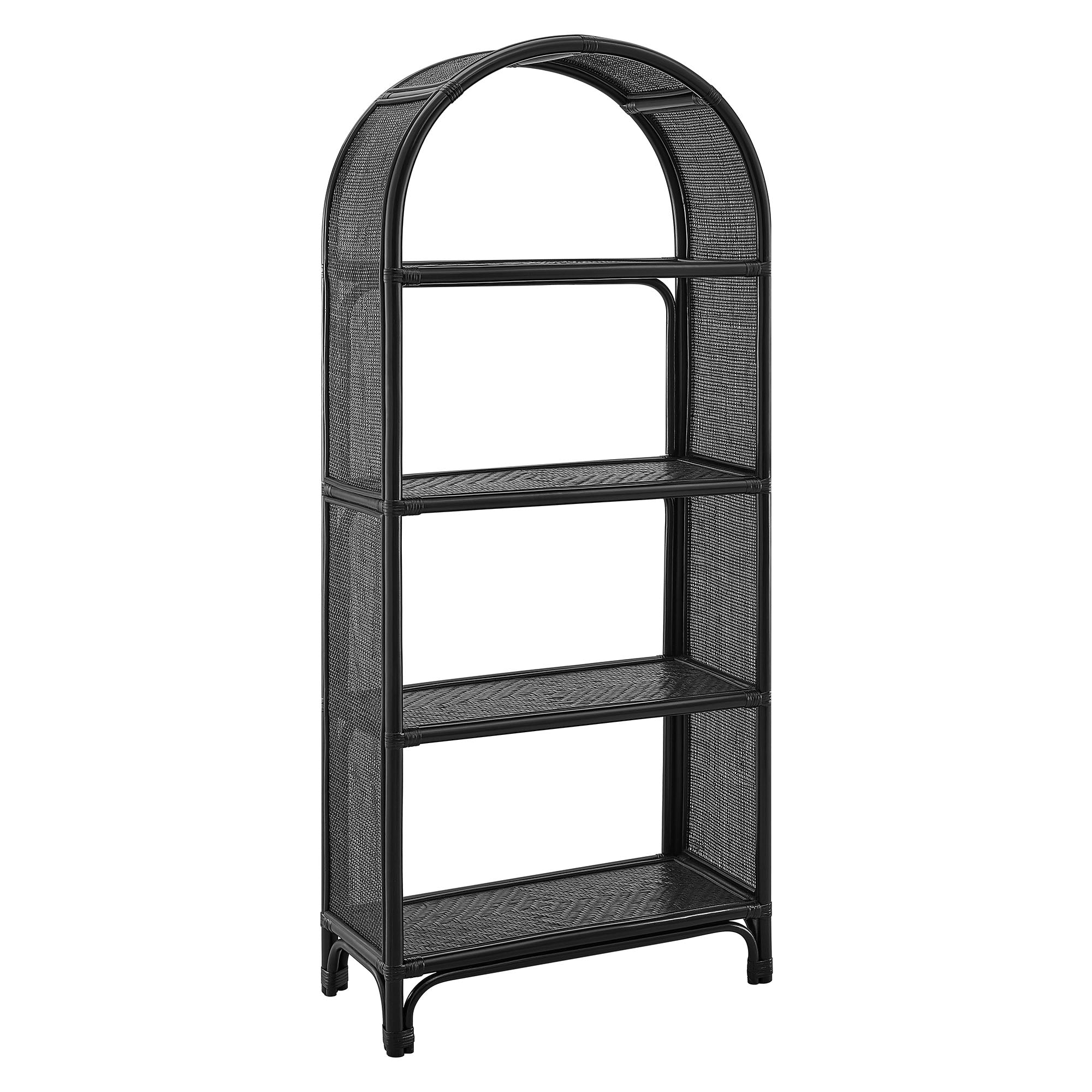 Celeste 67 Inch Tall Arched Natural Rattan Bookshelf by Modway - Best Buy Furniture