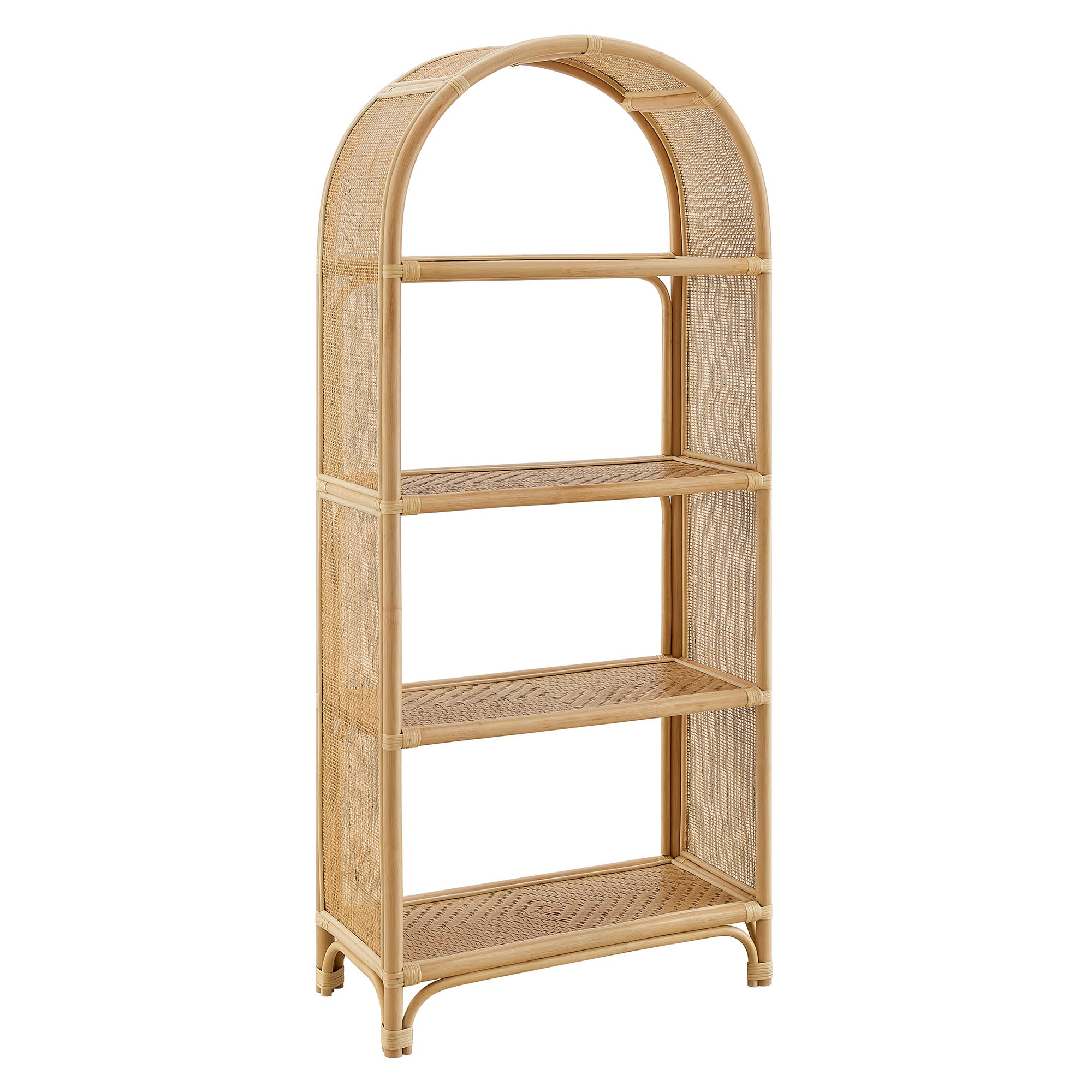 Celeste 67 Inch Tall Arched Natural Rattan Bookshelf by Modway - Best Buy Furniture