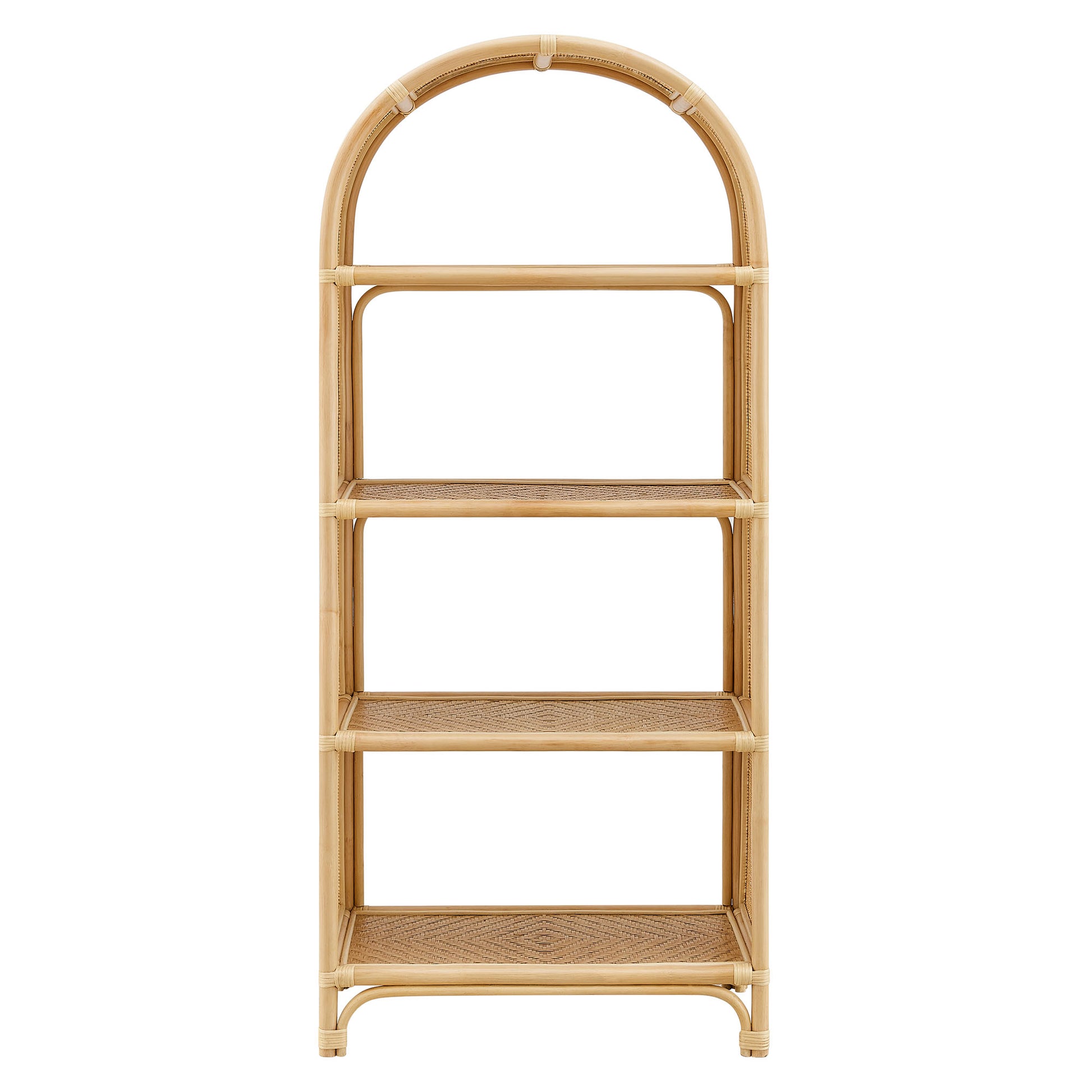 Celeste 67 Inch Tall Arched Natural Rattan Bookshelf by Modway - Best Buy Furniture
