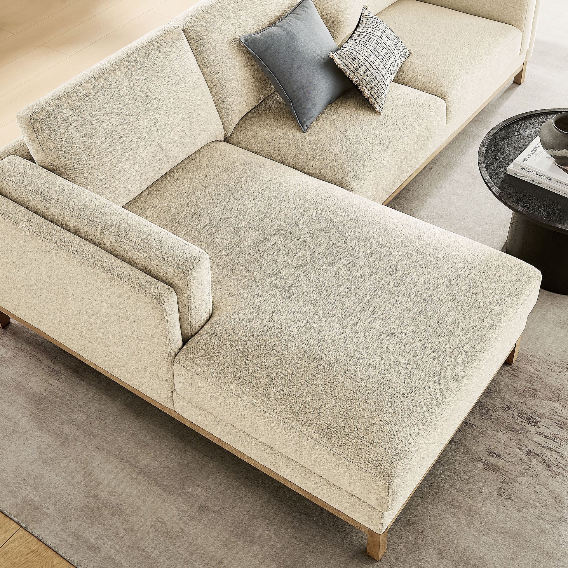 Roscoe Left-Facing Fabric Sectional Sofa with Chaise by Modway - Best Buy Furniture