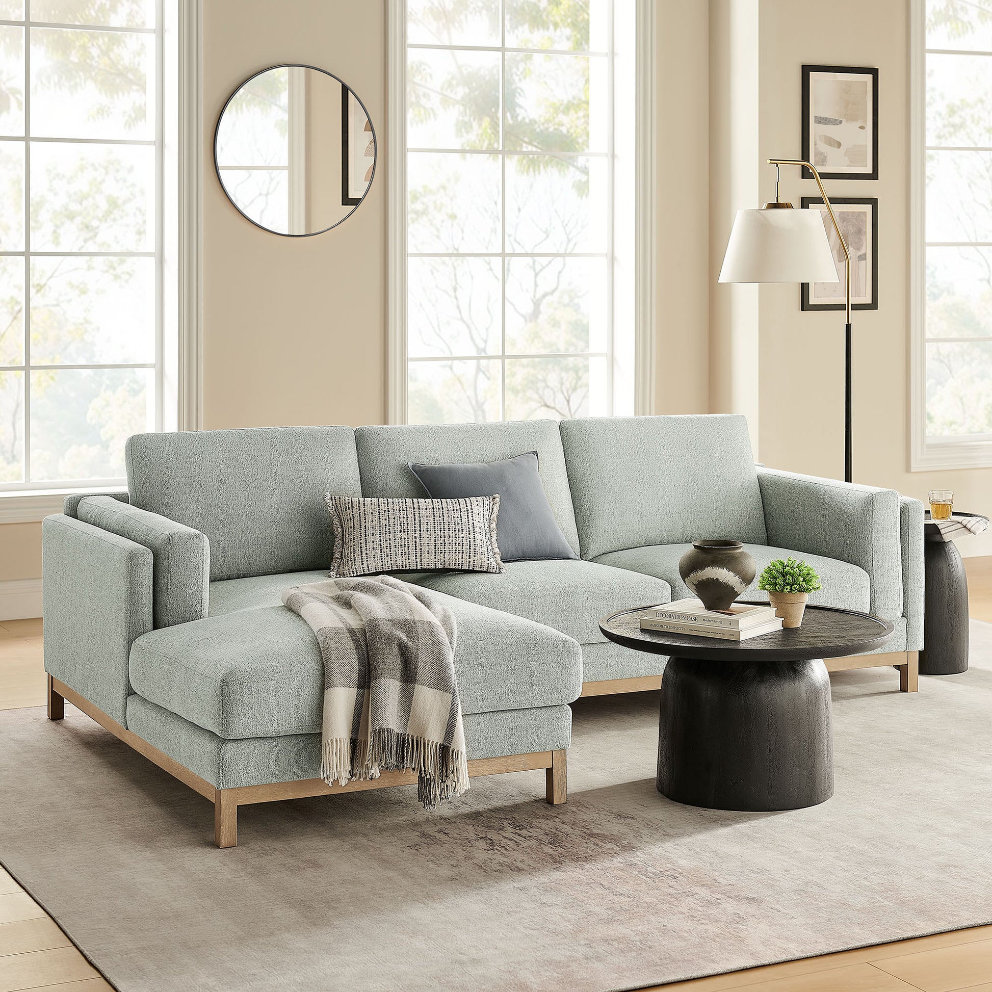 Roscoe Left-Facing Fabric Sectional Sofa with Chaise by Modway - Best Buy Furniture
