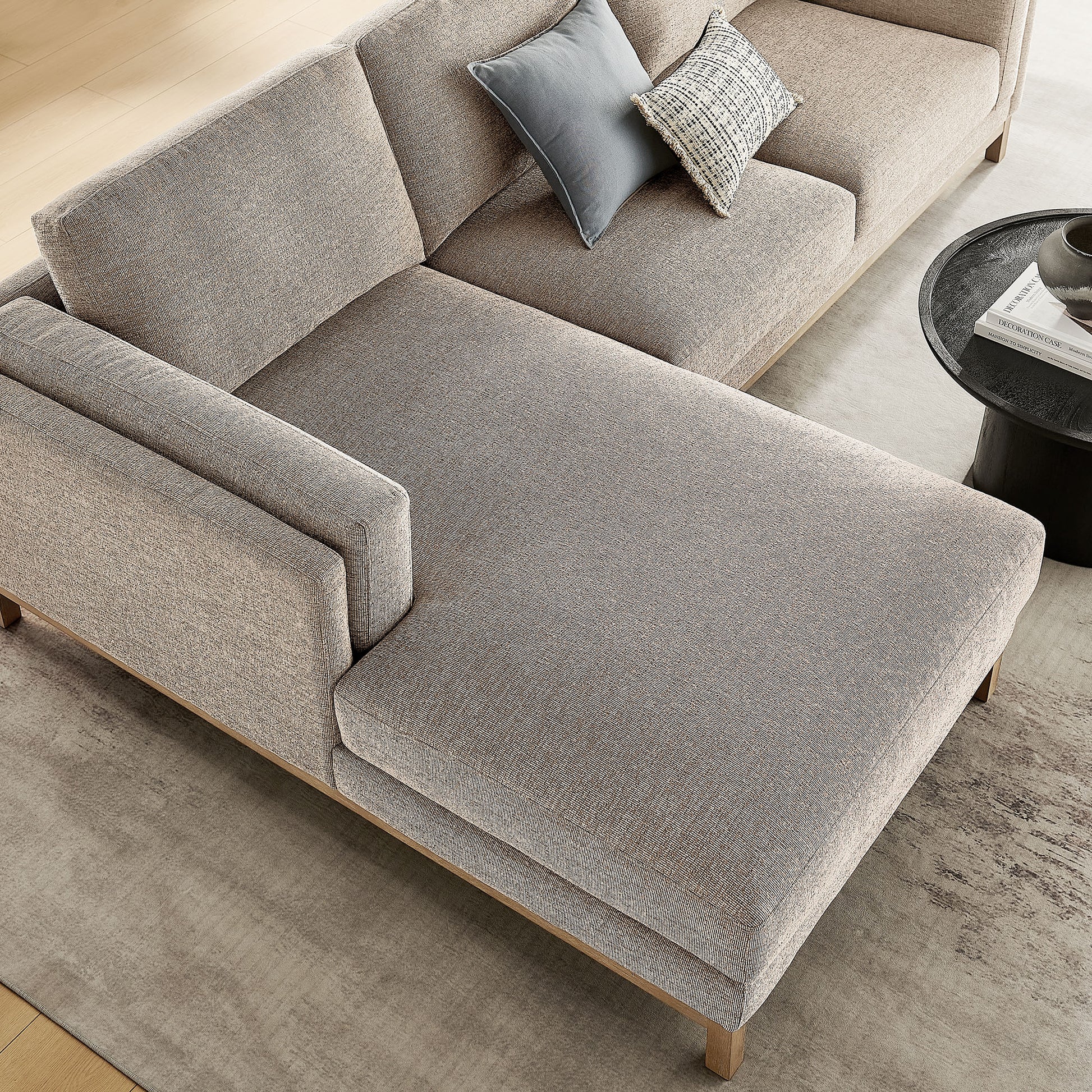 Roscoe Left-Facing Fabric Sectional Sofa with Chaise by Modway - Best Buy Furniture